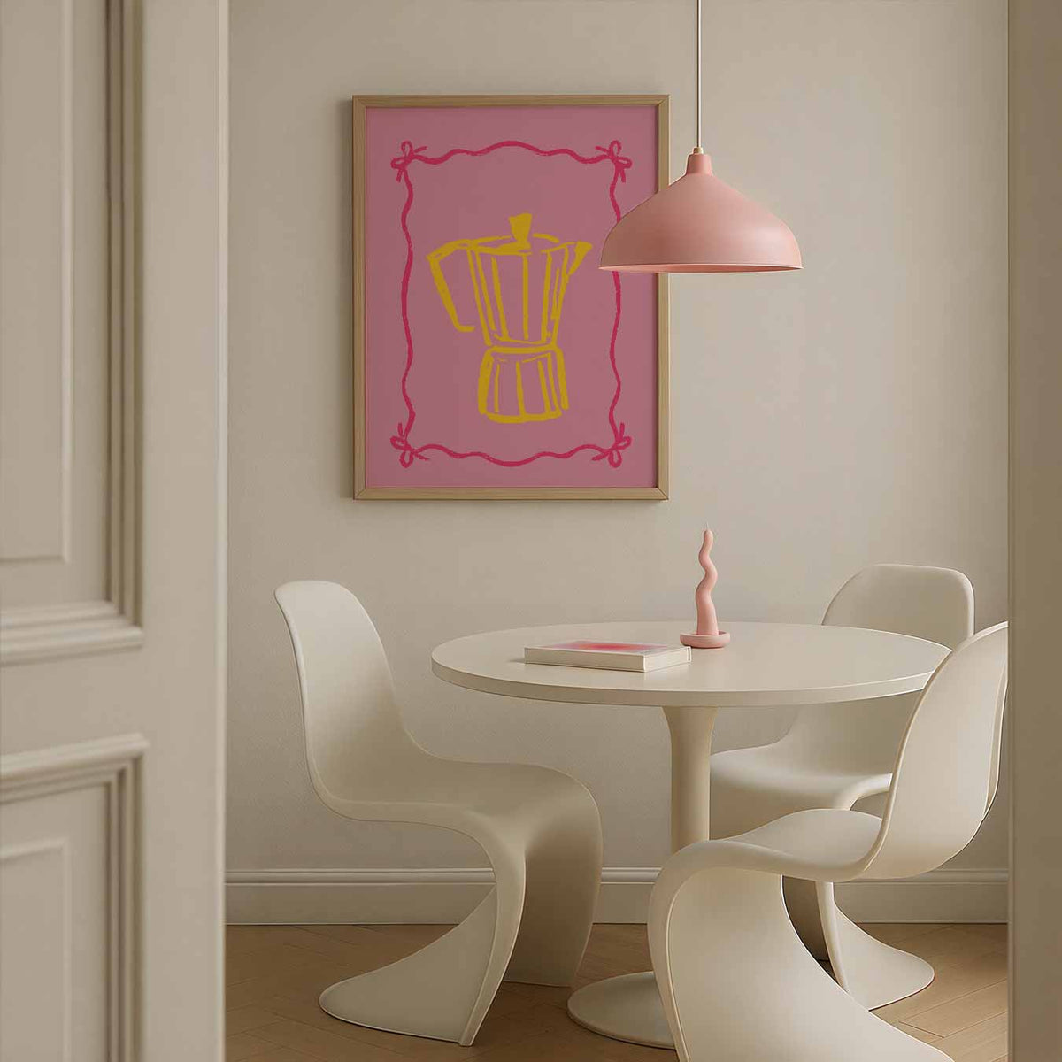 Retro Koffieliefde – zomerse poster in staand formaat