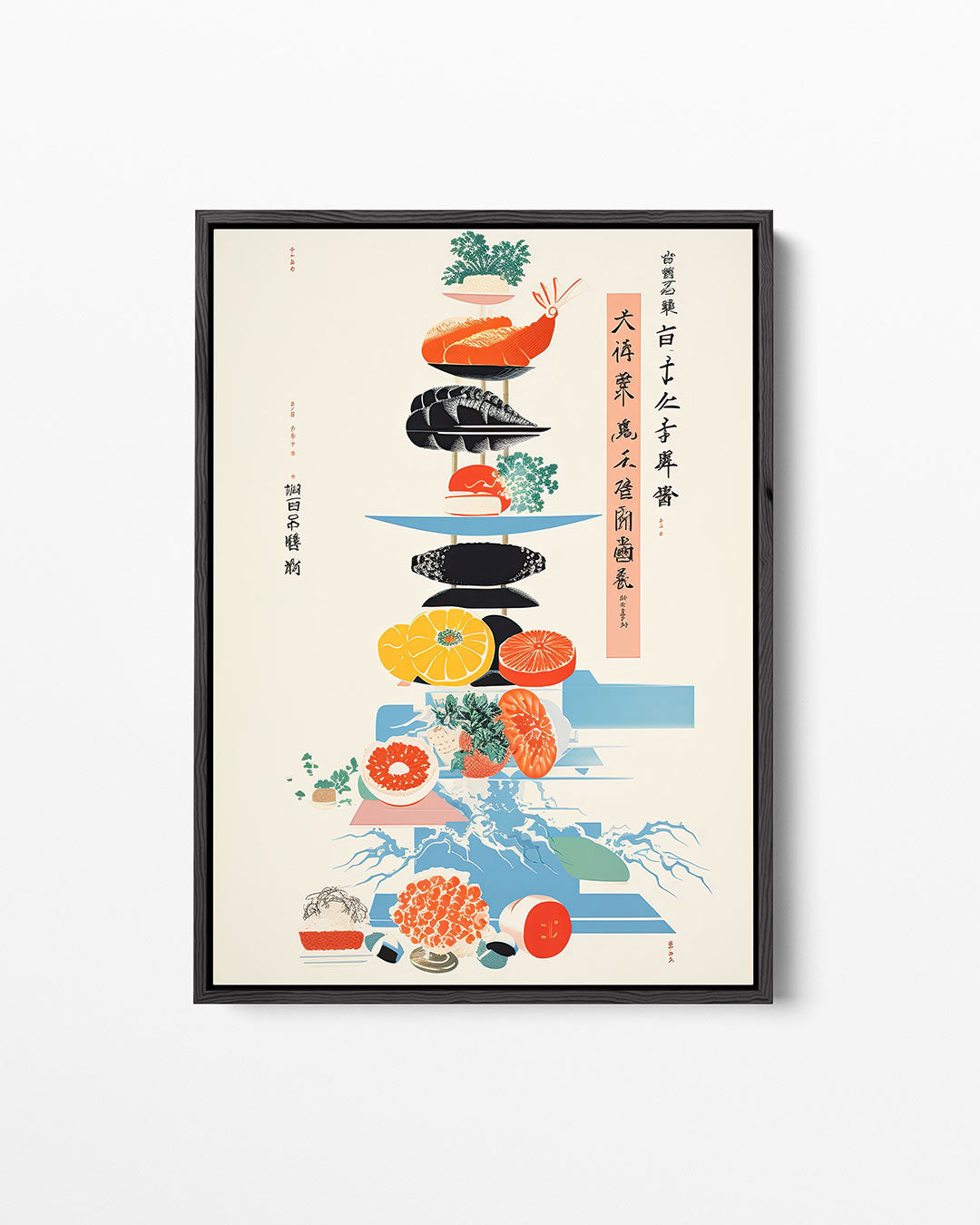 Gestapelde delicatessen – staand wanddecoratie kunstwerk