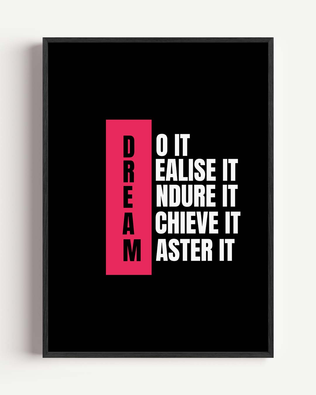Motiverende Dromen – quote portret poster als wanddecoratie