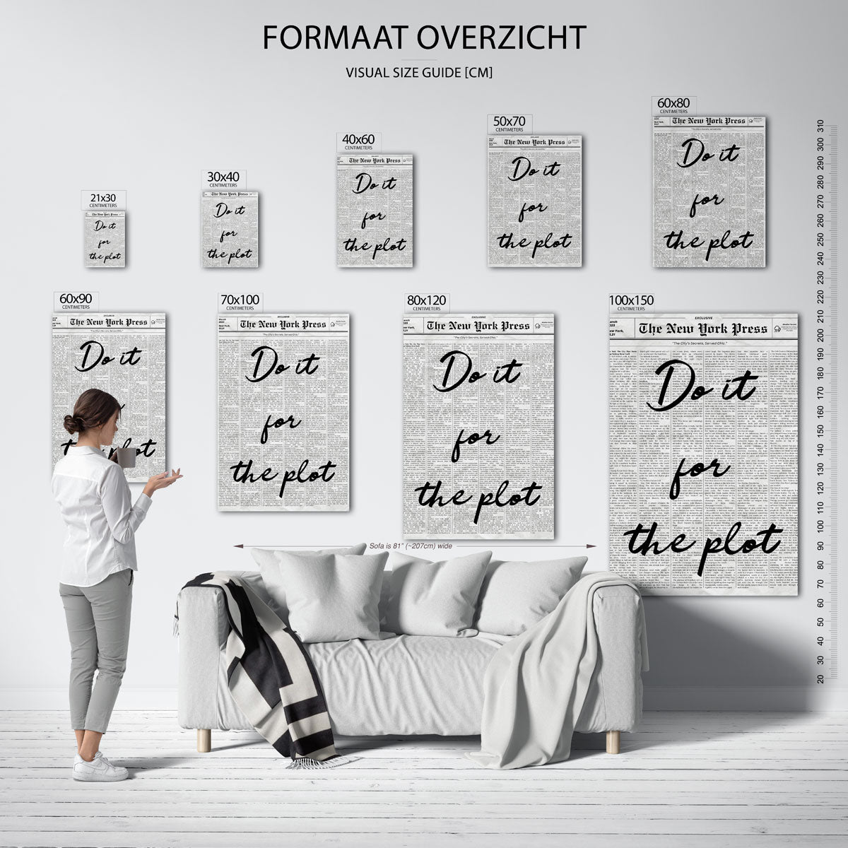 Do it for the plot – staande muurposter in Pop Art stijl