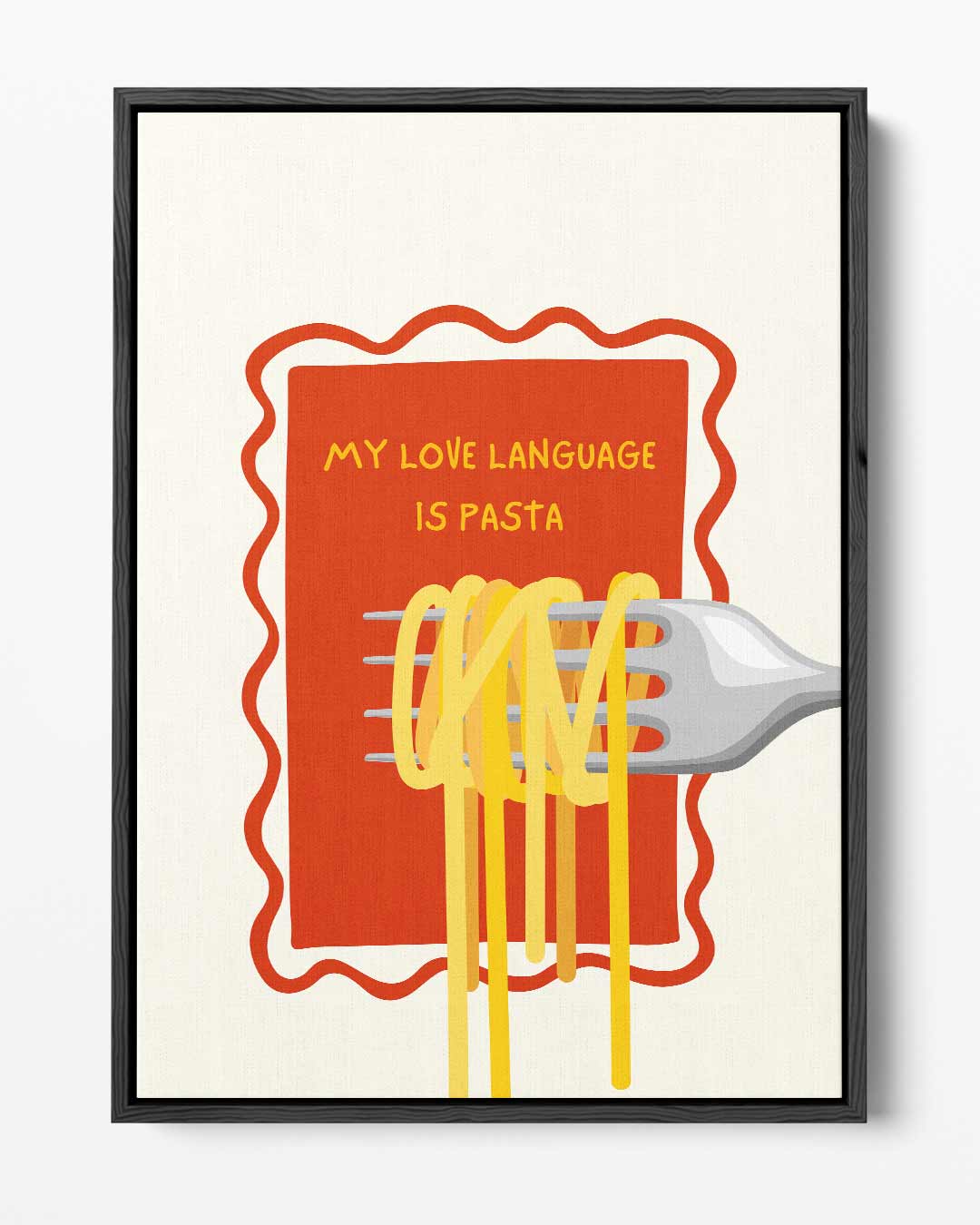 Pasta Liefde Teken – portret kunstwerk als wanddecoratie