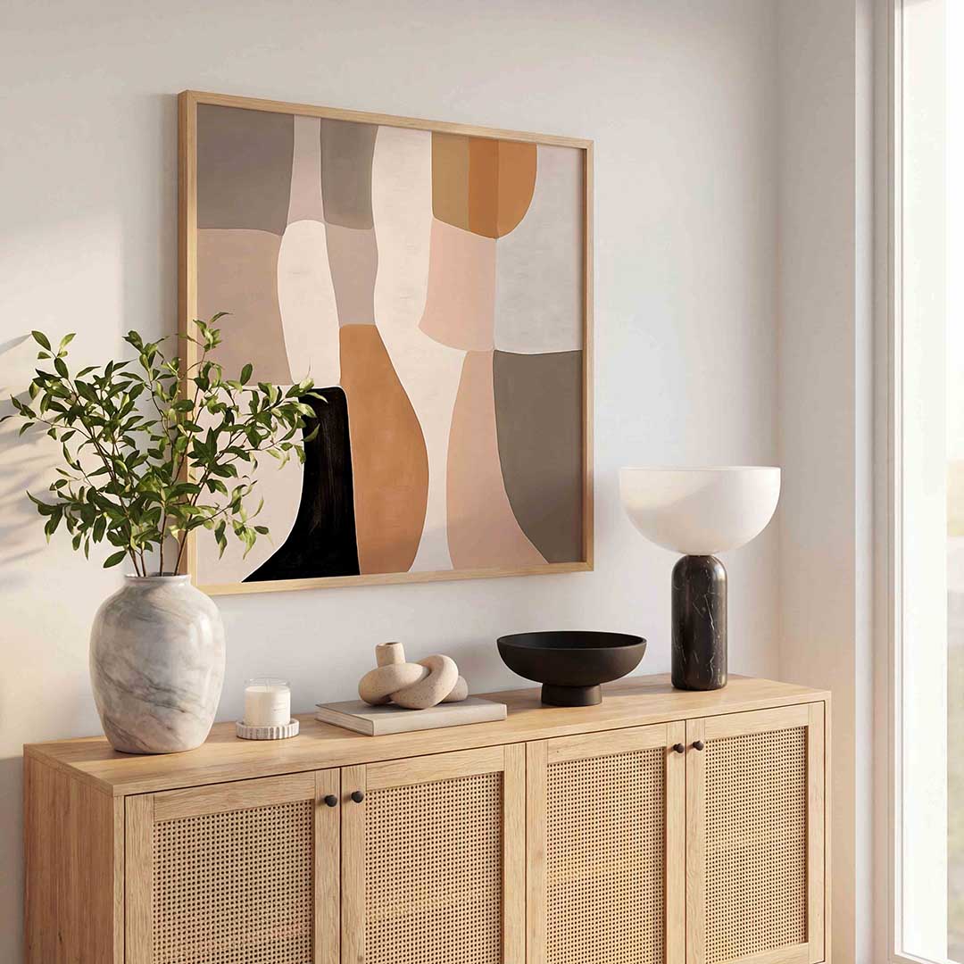 Abstracte vormen – abstracte wandkunst als vierkante poster