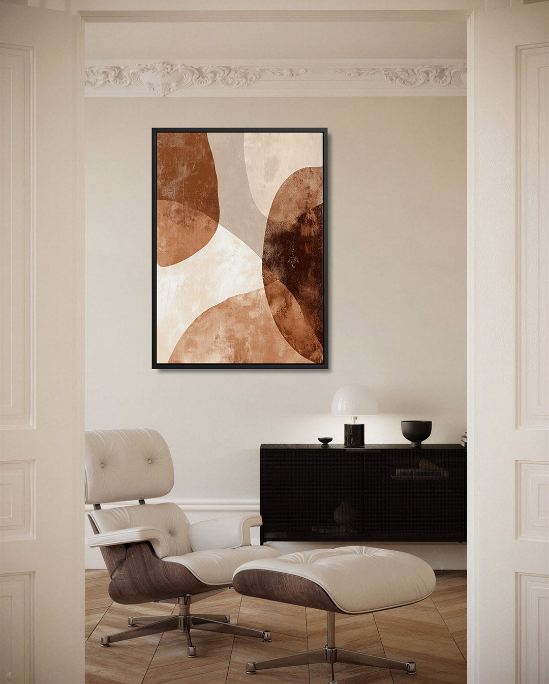 Organische vormen compositie – moderne staande wandkunst