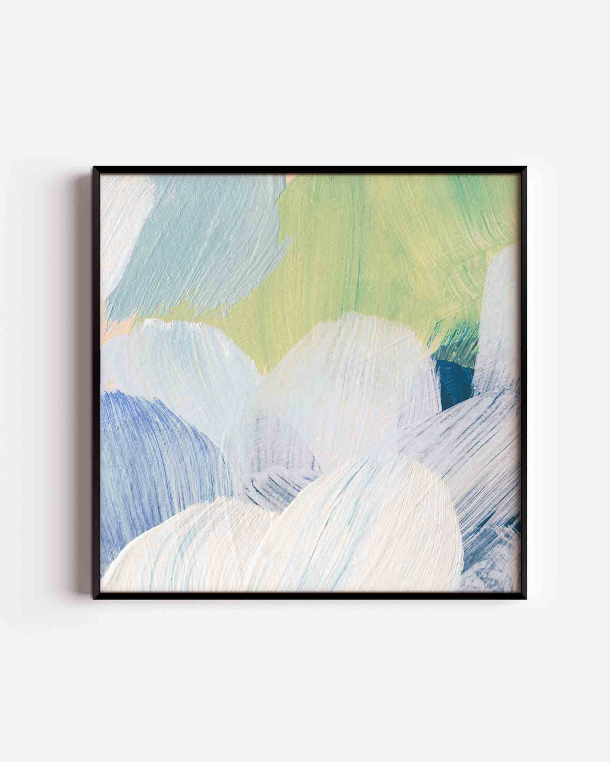 Abstracte penseelstreken – schilderkunst vierkante poster als wanddecoratie