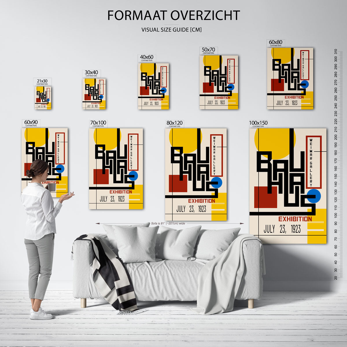 Vormen en vlaken – Bauhaus poster als geometrische wanddecoratie