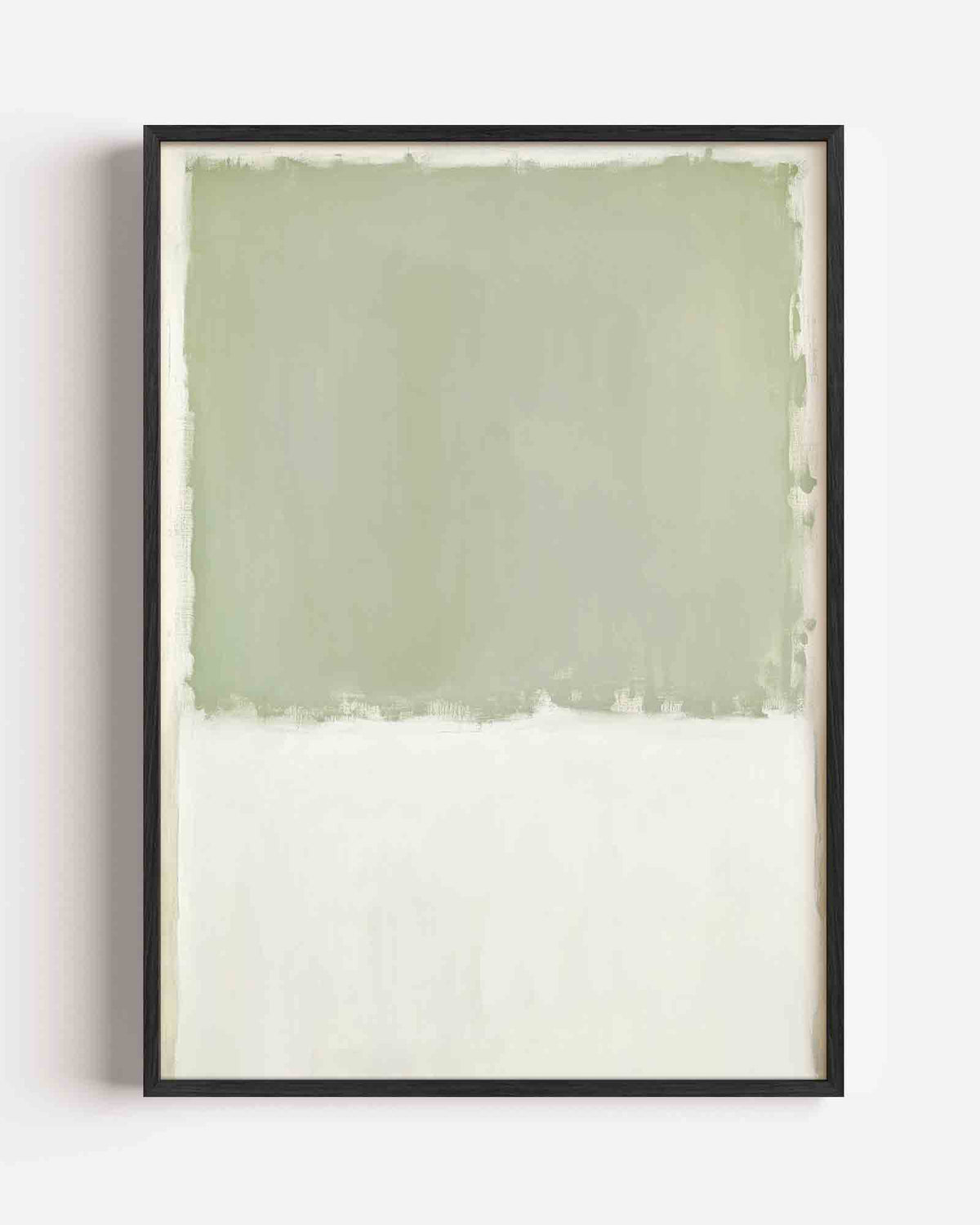 Groene en witte abstracte – Kunst & Design poster als staande wanddecoratie