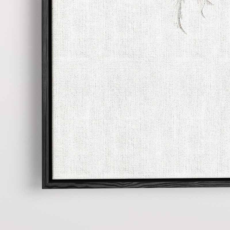 Elegante Lijntekening van Klimplant – staand kunstwerk voor modern interieur