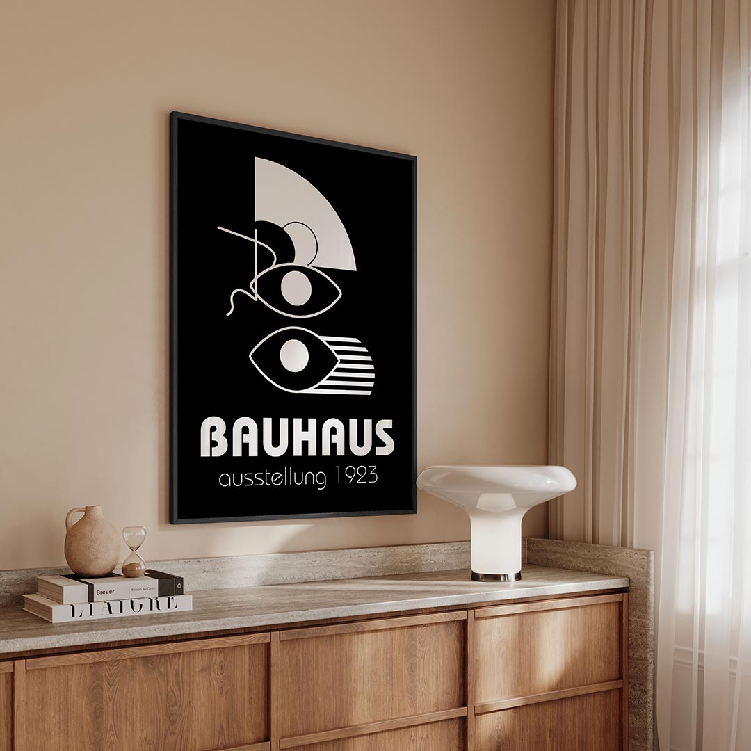 – geometrische Bauhaus poster in staand formaat