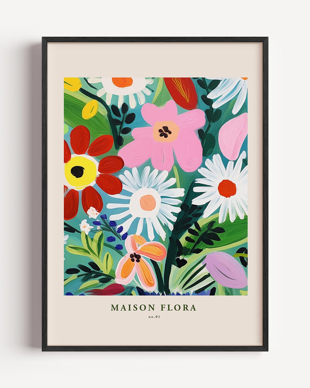 Bloemenpracht Kunstposter – bloemen portret poster als wanddecoratie