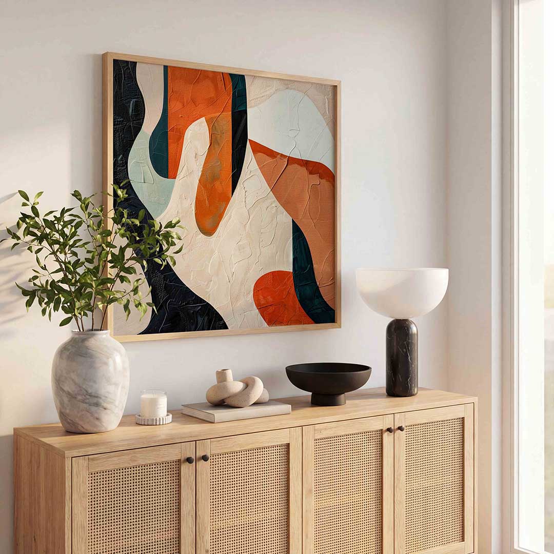 Abstracte vormen – abstracte wandkunst als vierkante poster