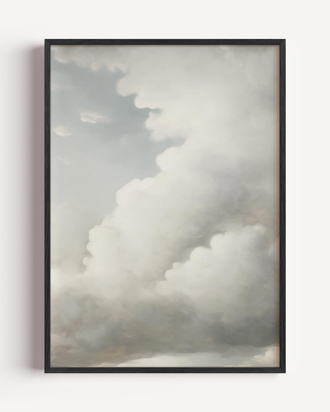 Dromerige Wolkenhemel – vintage portret poster als wanddecoratie