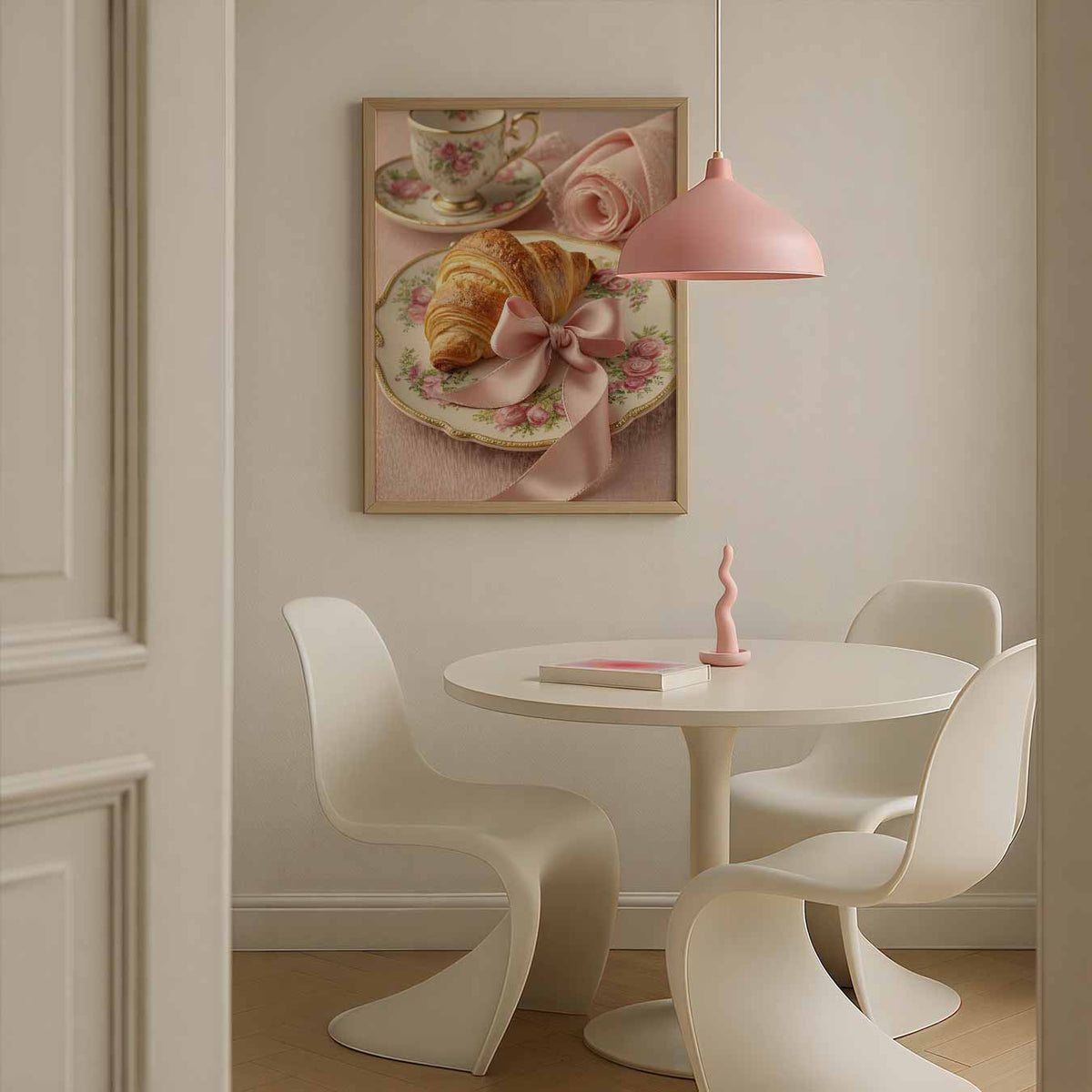 Elegante Rozen Ontbijtposter – staande paas wanddecoratie van WallArtistic