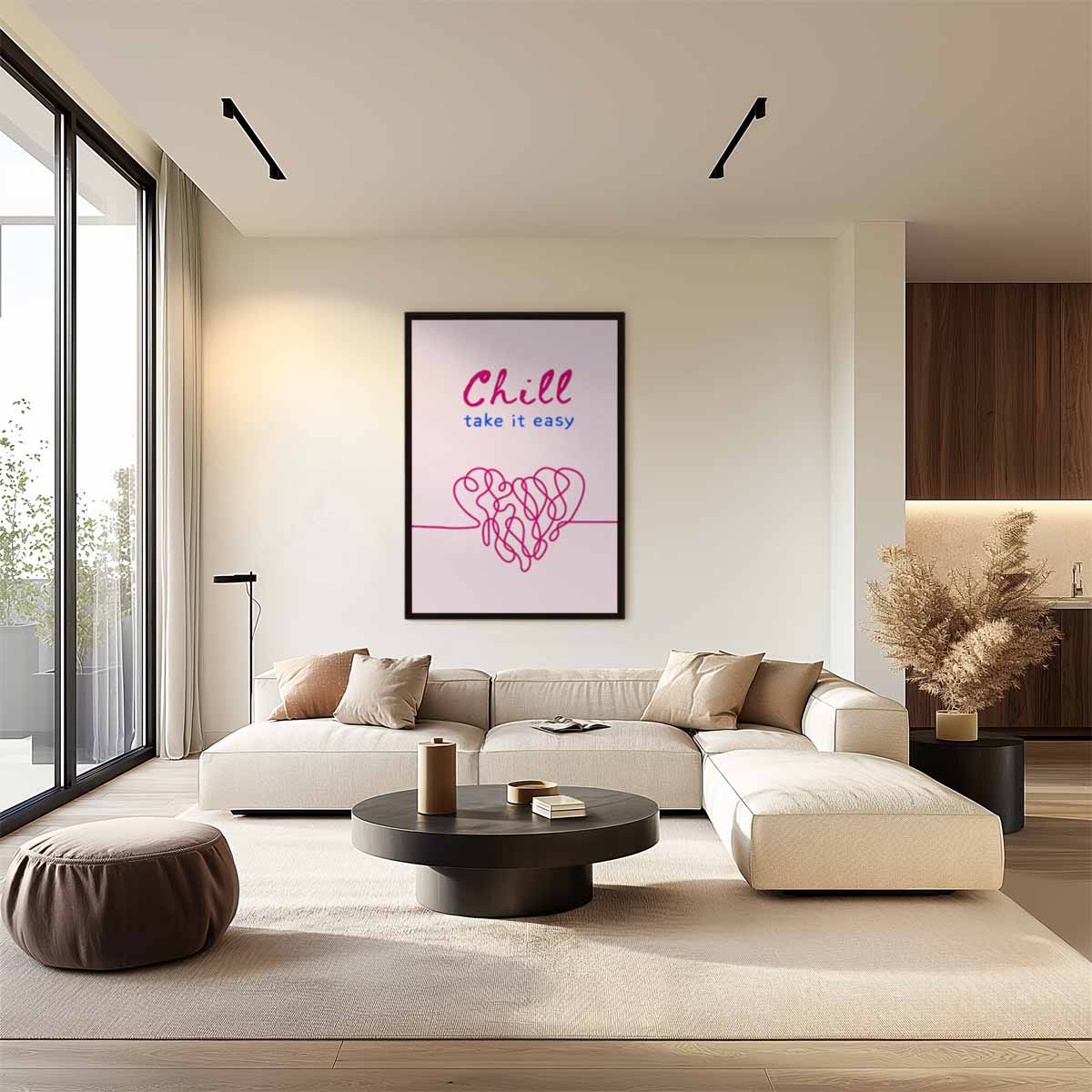 Chill Hart Kunstwerk – dibond wanddecoratie in staand formaat