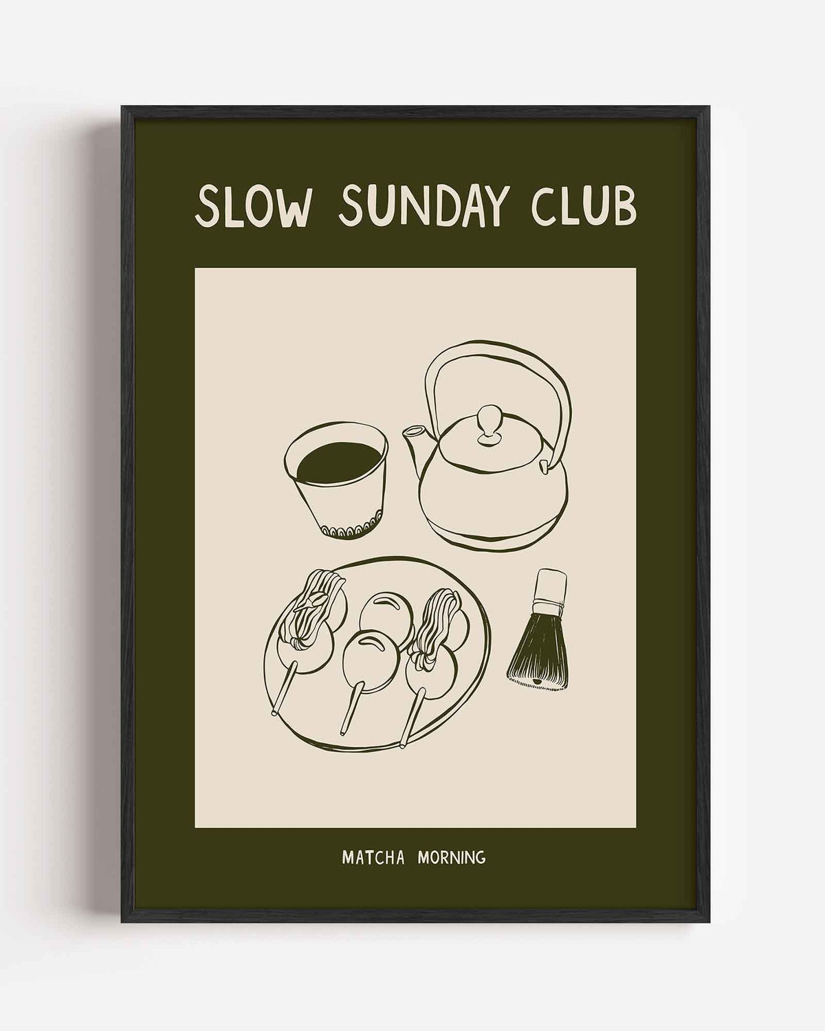 Slow sunday club – Aziatische portret poster als wanddecoratie