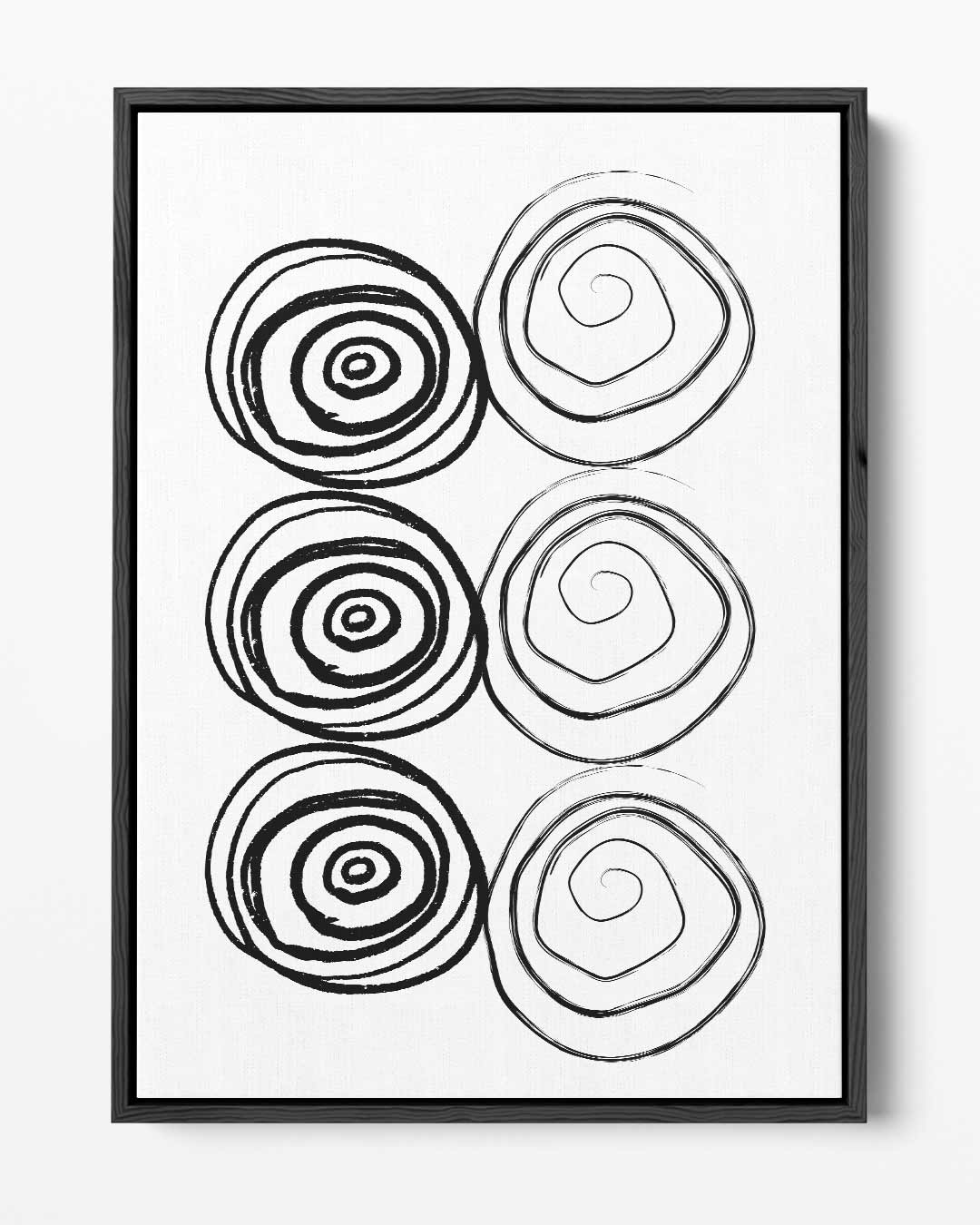 Spiralen in Abstractie – portret kunstwerk als wanddecoratie