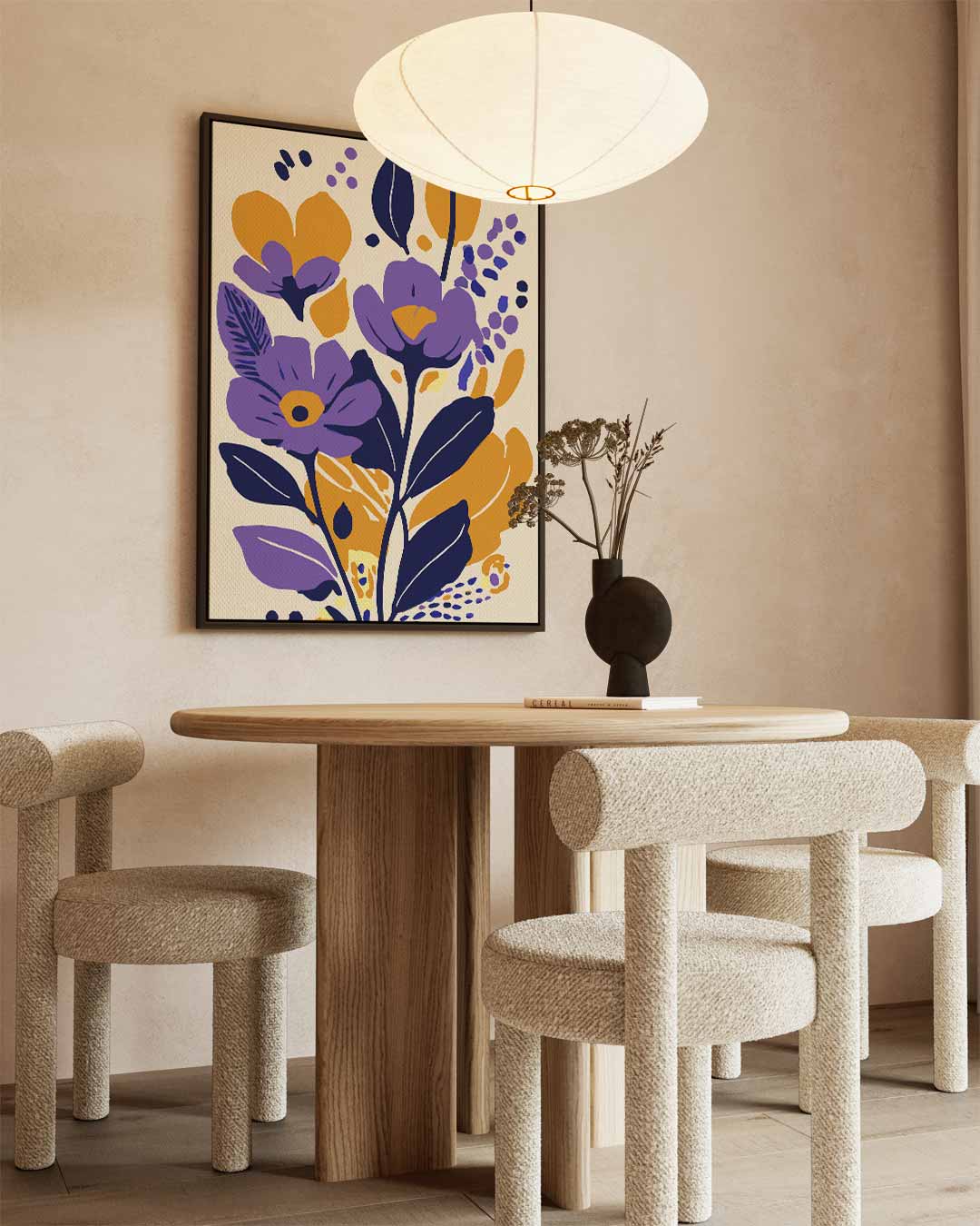 Kleurrijke Bloemenpracht – staande wandkunst voor woonkamer of interieur