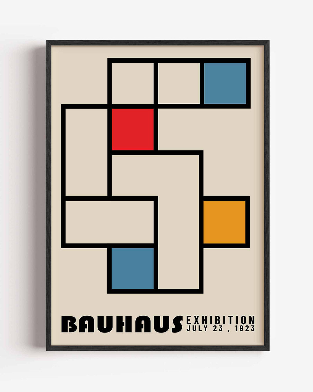 Vormen en vlakkenspel – staande Bauhaus poster als wanddecoratie