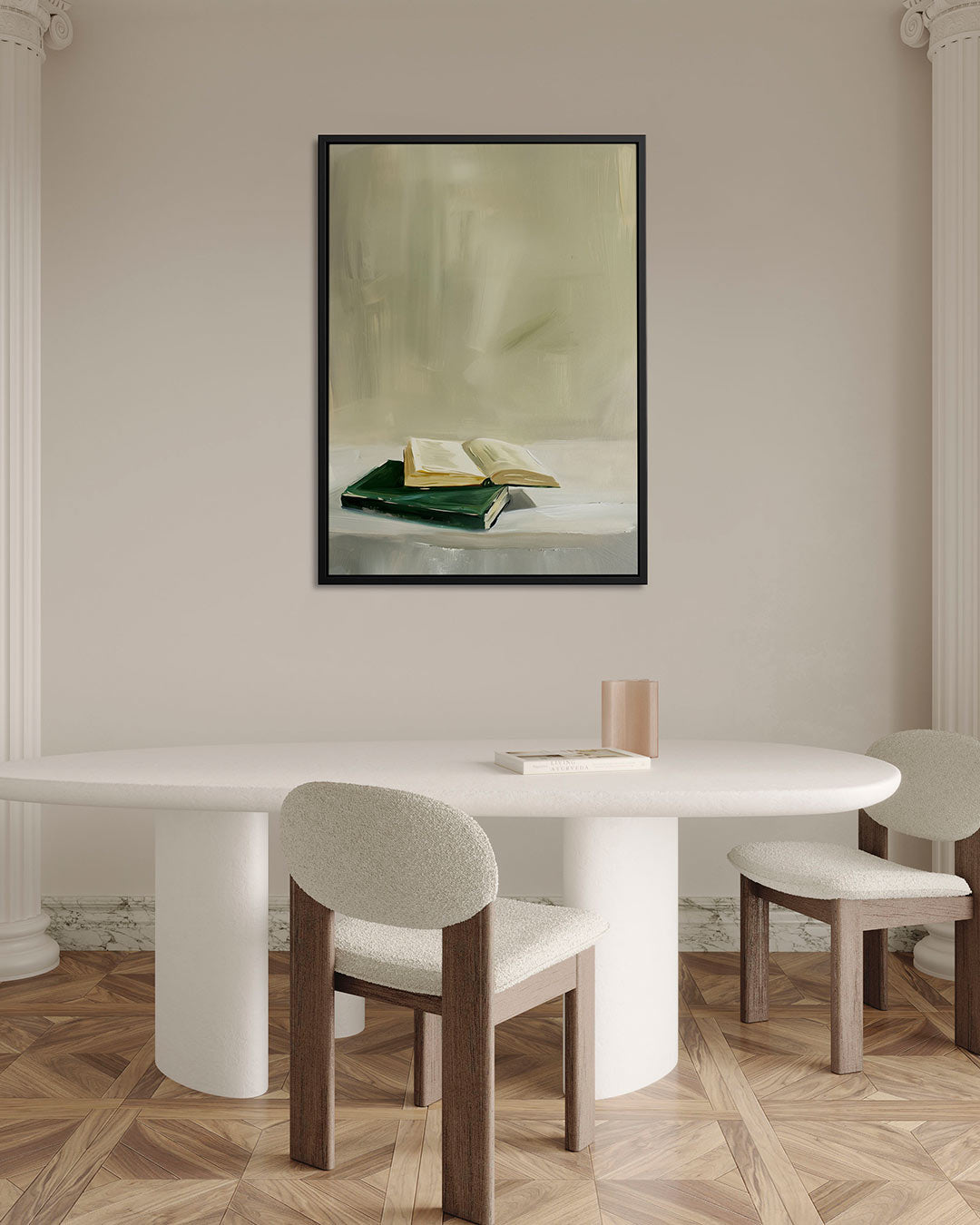 Boeken op tafel – alternatieve weergave van het kunstwerk