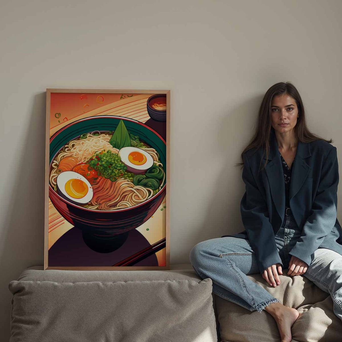 Kleurrijke Ramen Fantasie – staande keuken wanddecoratie van WallArtistic