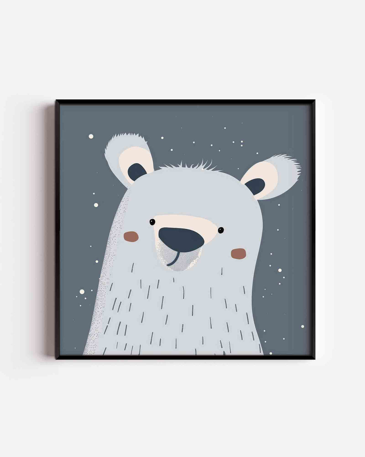 Schattige beer – vierkante kinderposter als wanddecoratie
