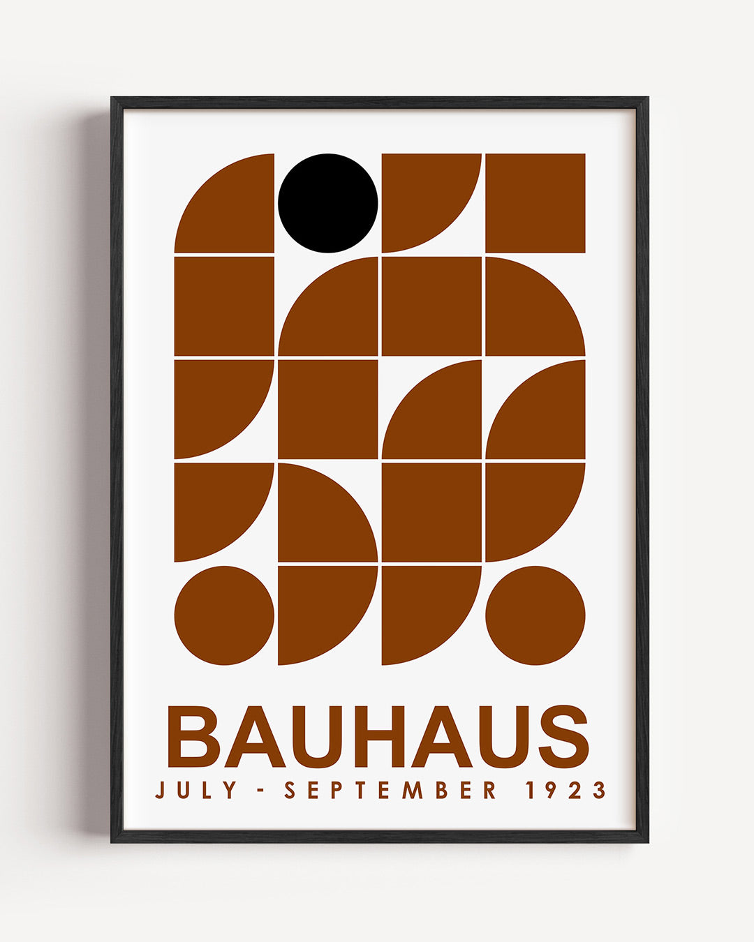 Vormritme en kleur – staande Bauhaus poster als wanddecoratie