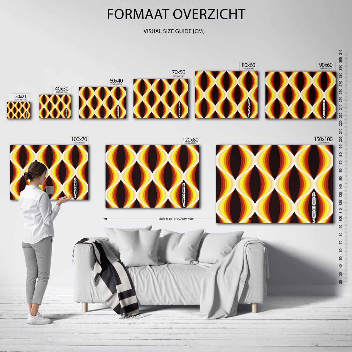 Vorm en kleur – geometrische poster in Bauhaus-stijl van WallArtistic