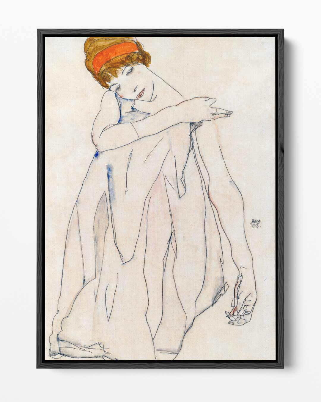 Dromerige Elegantie – portret kunstwerk als wanddecoratie
