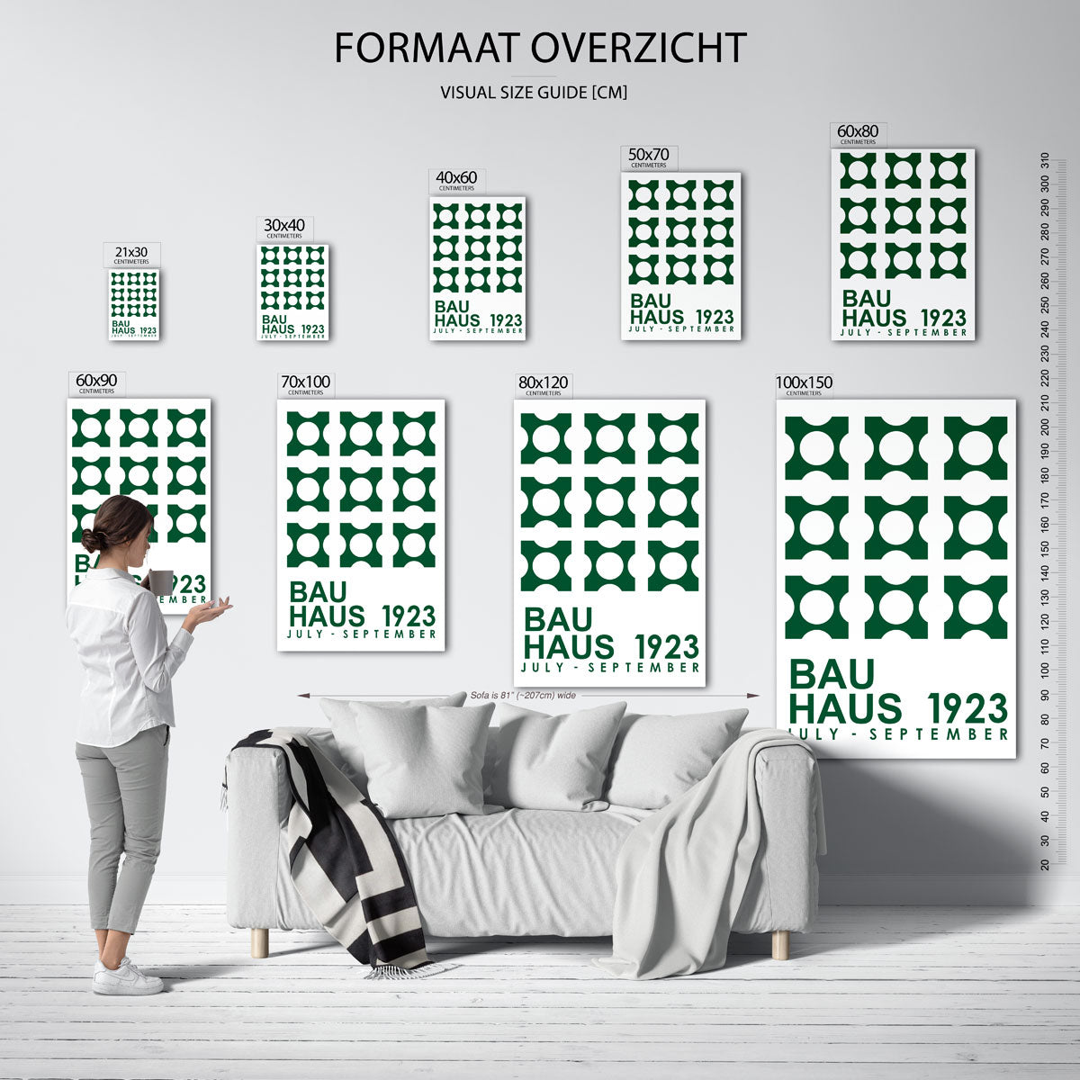– Bauhaus poster als moderne geometrische wanddecoratie
