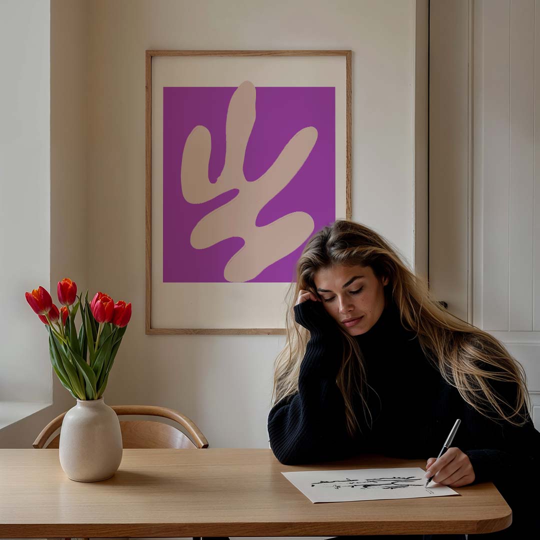 Abstracte Kunst – staande muurposter met tekst en typografie