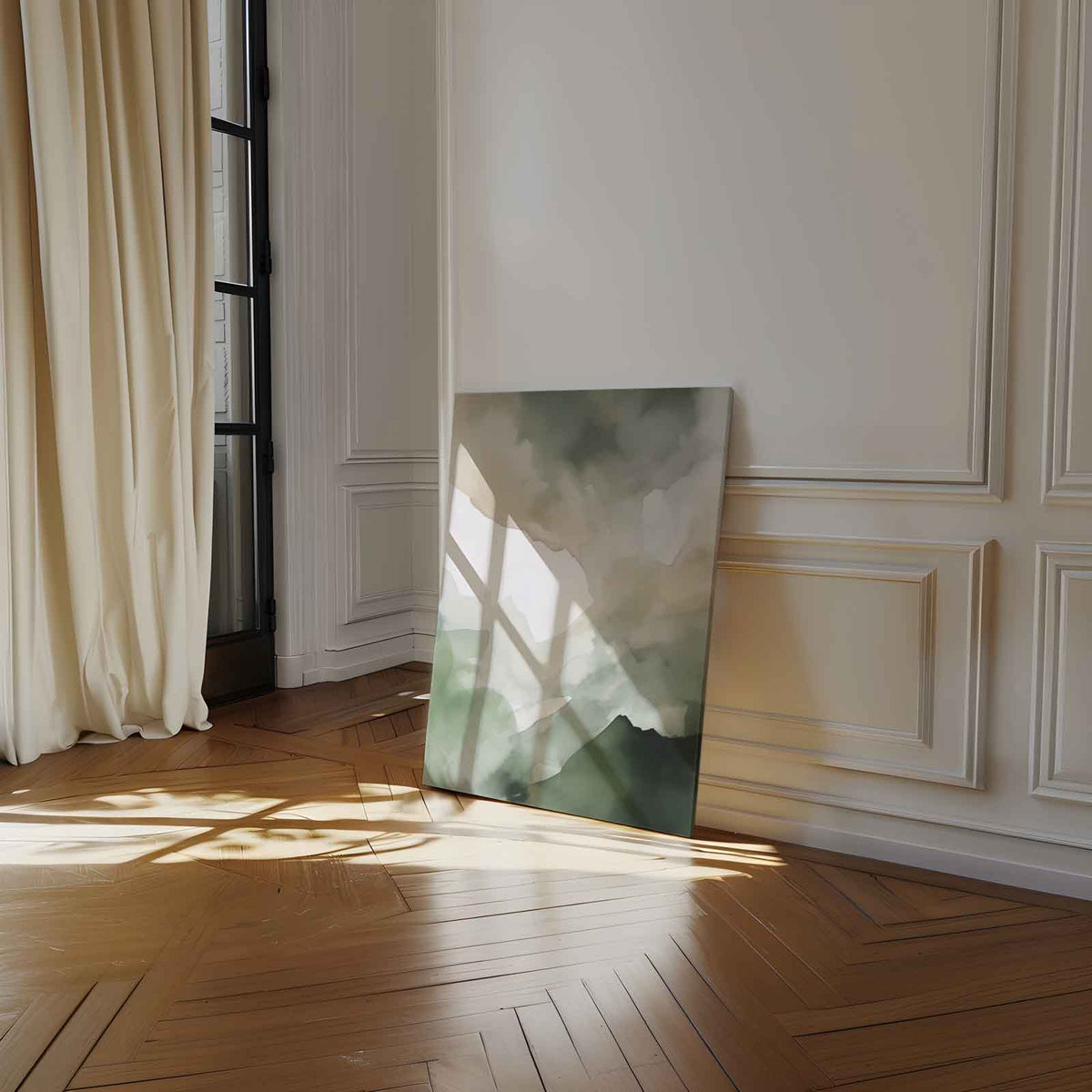 Natuurlijke Aardetinten Abstract – portret kunstwerk als wanddecoratie, afbeelding 14