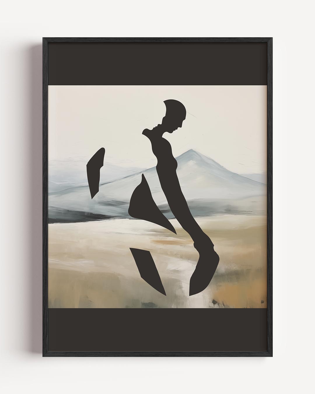Dromerige Silhouet Landschapsposter – botanische portret poster als wanddecoratie