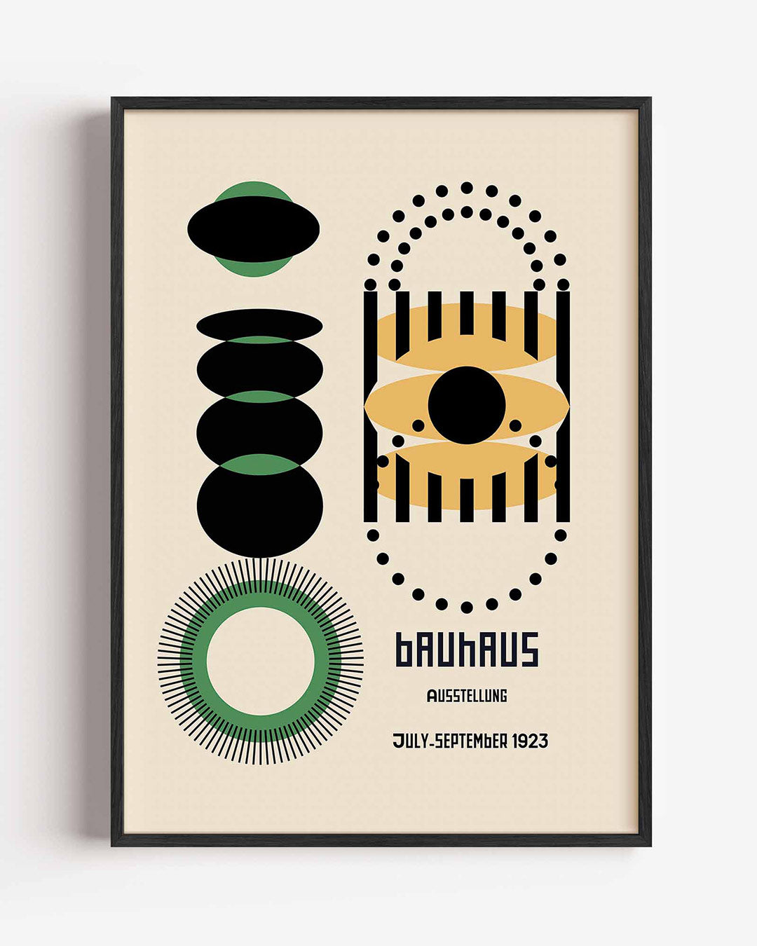 Vorm en balans – staande Bauhaus poster als wanddecoratie
