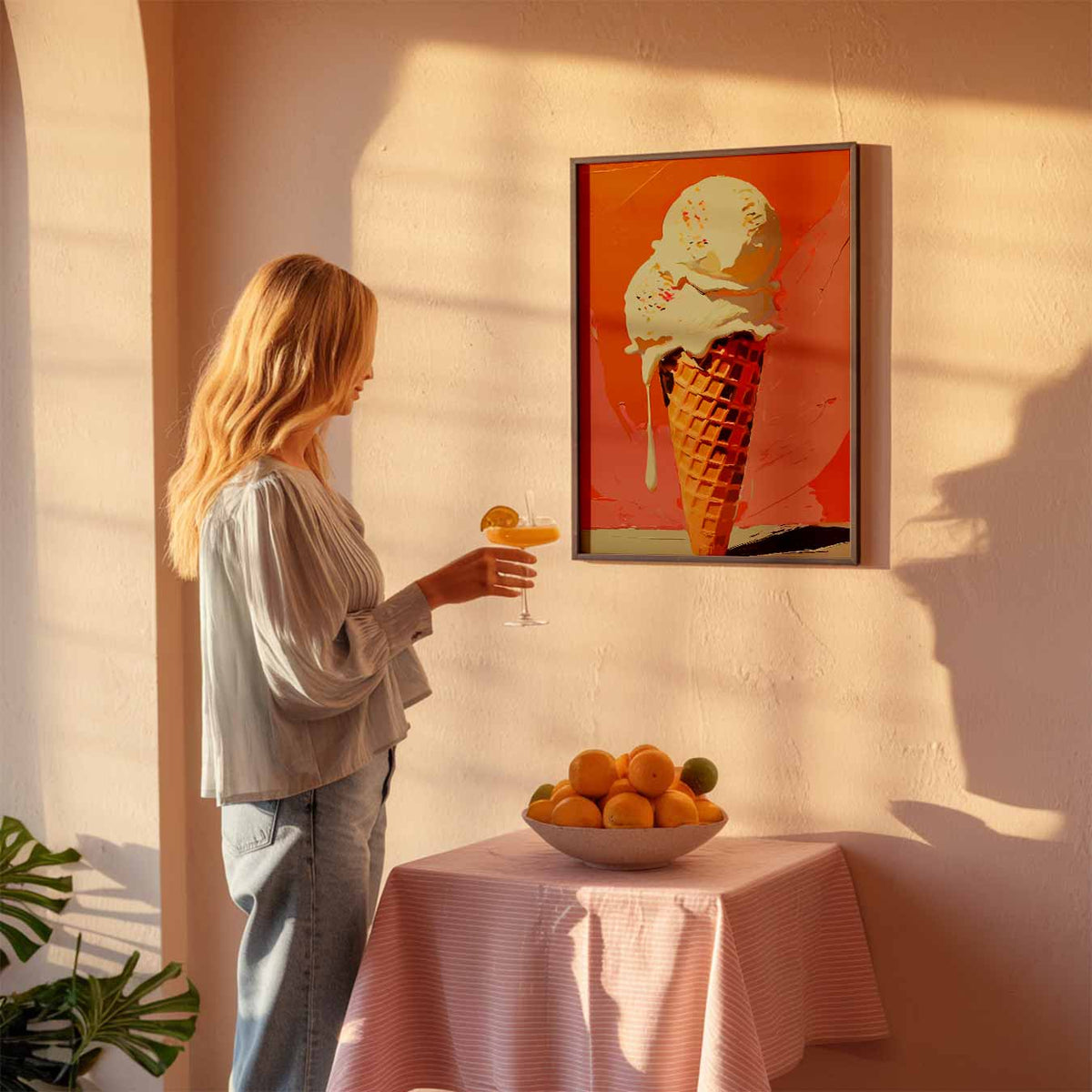Ijsliefhebber – keuken poster als sfeervolle staande wanddecoratie