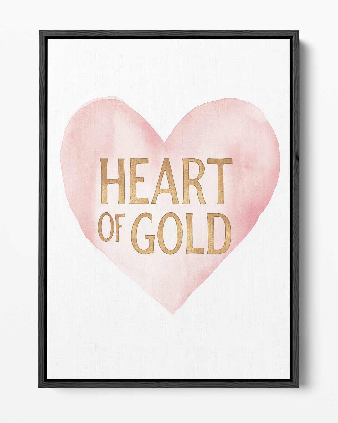 Heart of Gold Wanddecoratie – portret kunstwerk als wanddecoratie