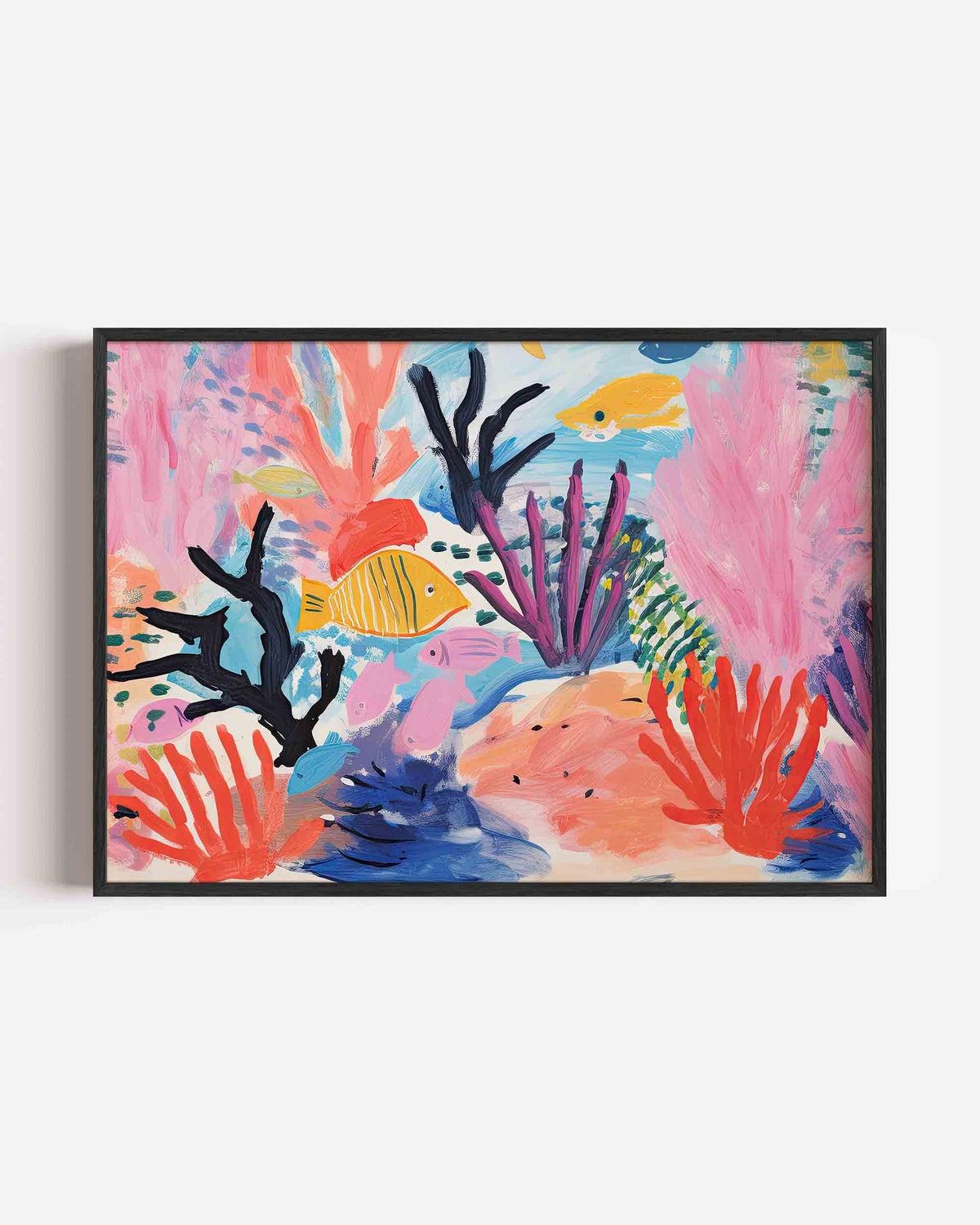 Onderwaterwereld met vissen – landscape kinderposter als wanddecoratie