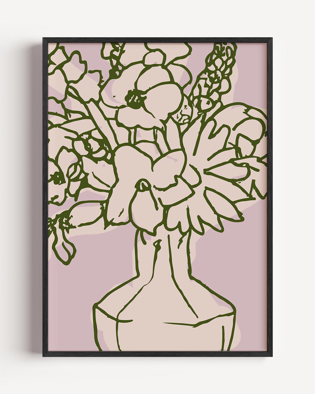Vrolijke Bloemenvazen – keuken portret poster als wanddecoratie