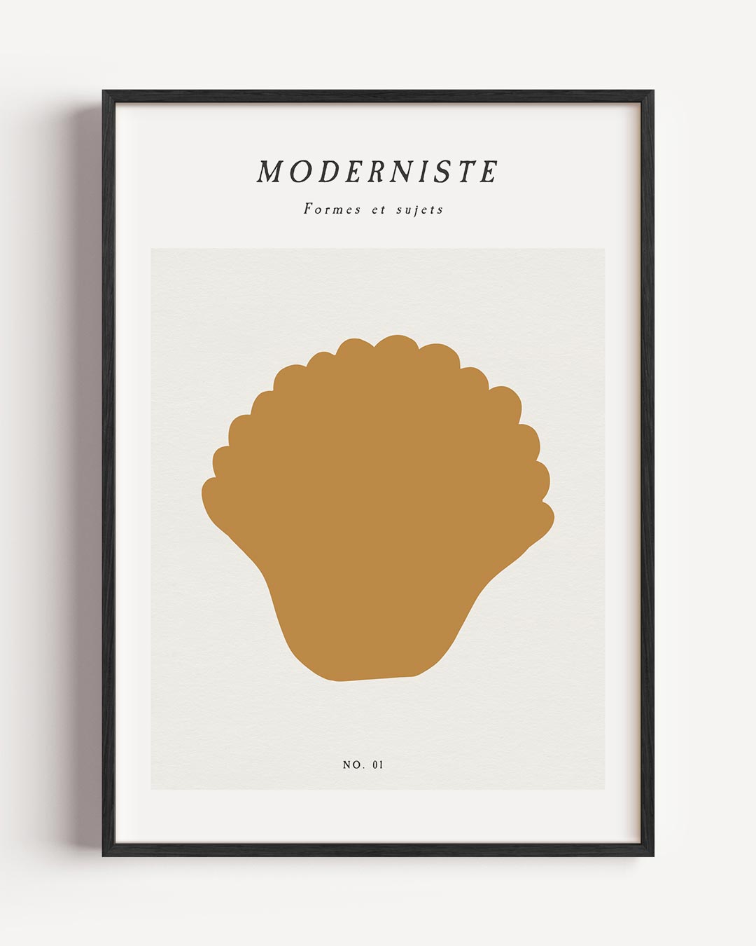 Modernistische Schelpenposter – moderne portret poster als wanddecoratie