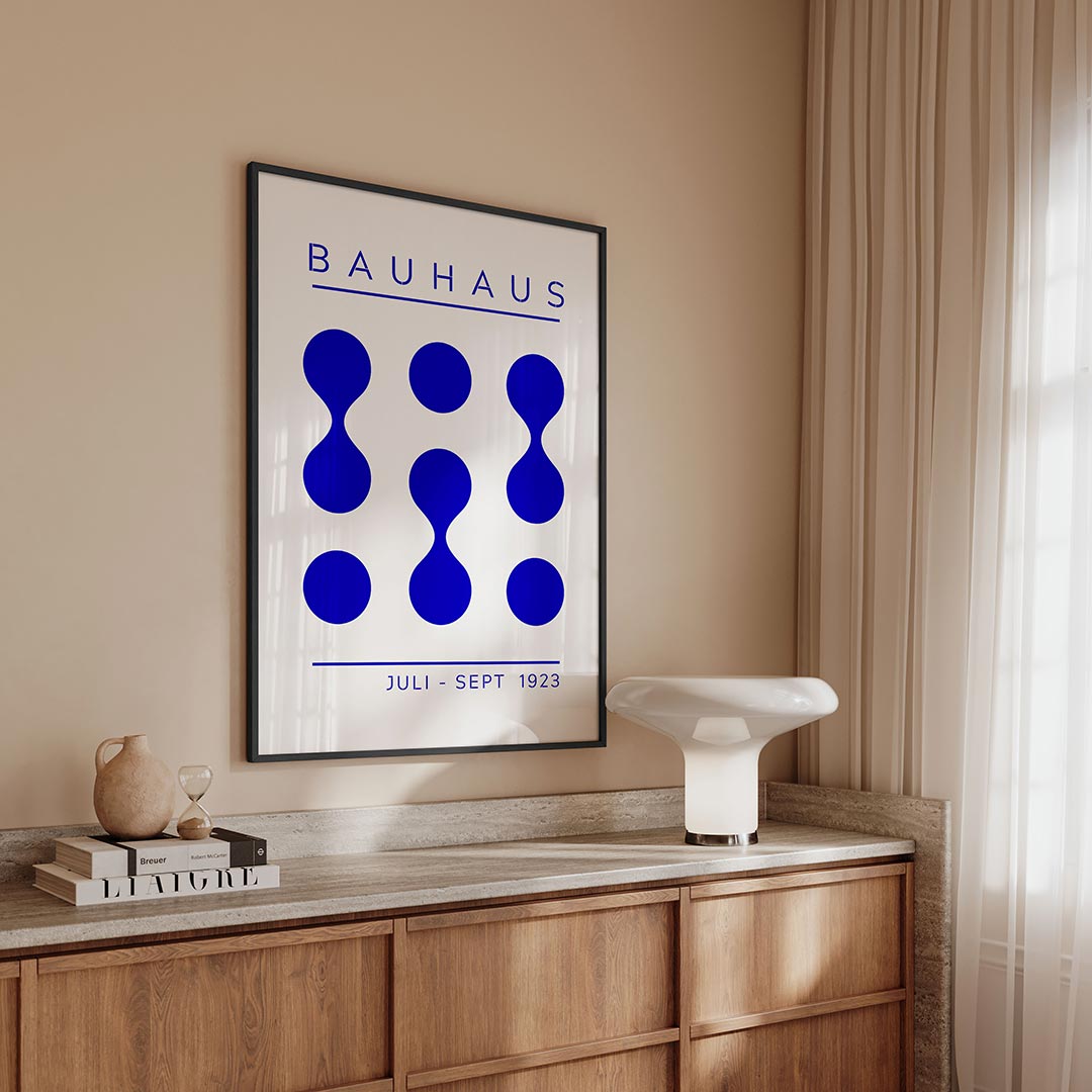 Vormen en vlakken – geometrische Bauhaus poster in staand formaat