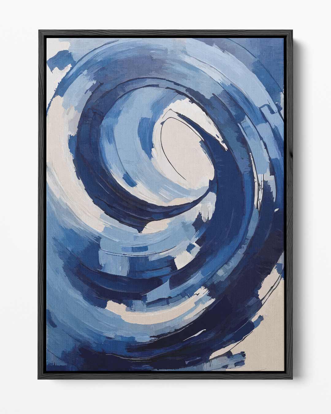 Blauwe Wirwar – portret kunstwerk als wanddecoratie