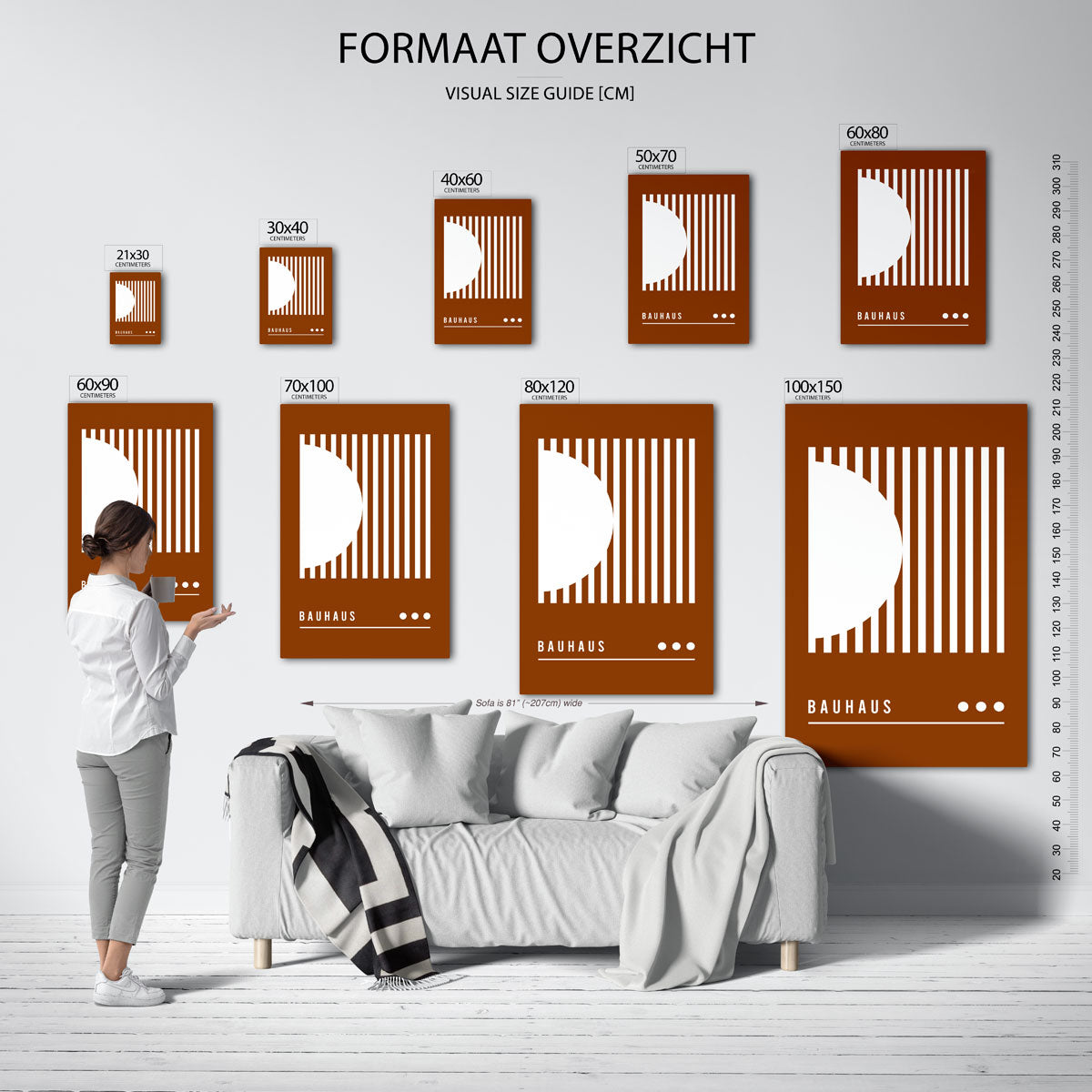 Lijnen en vlakkenspel – Bauhaus poster als moderne geometrische wanddecoratie