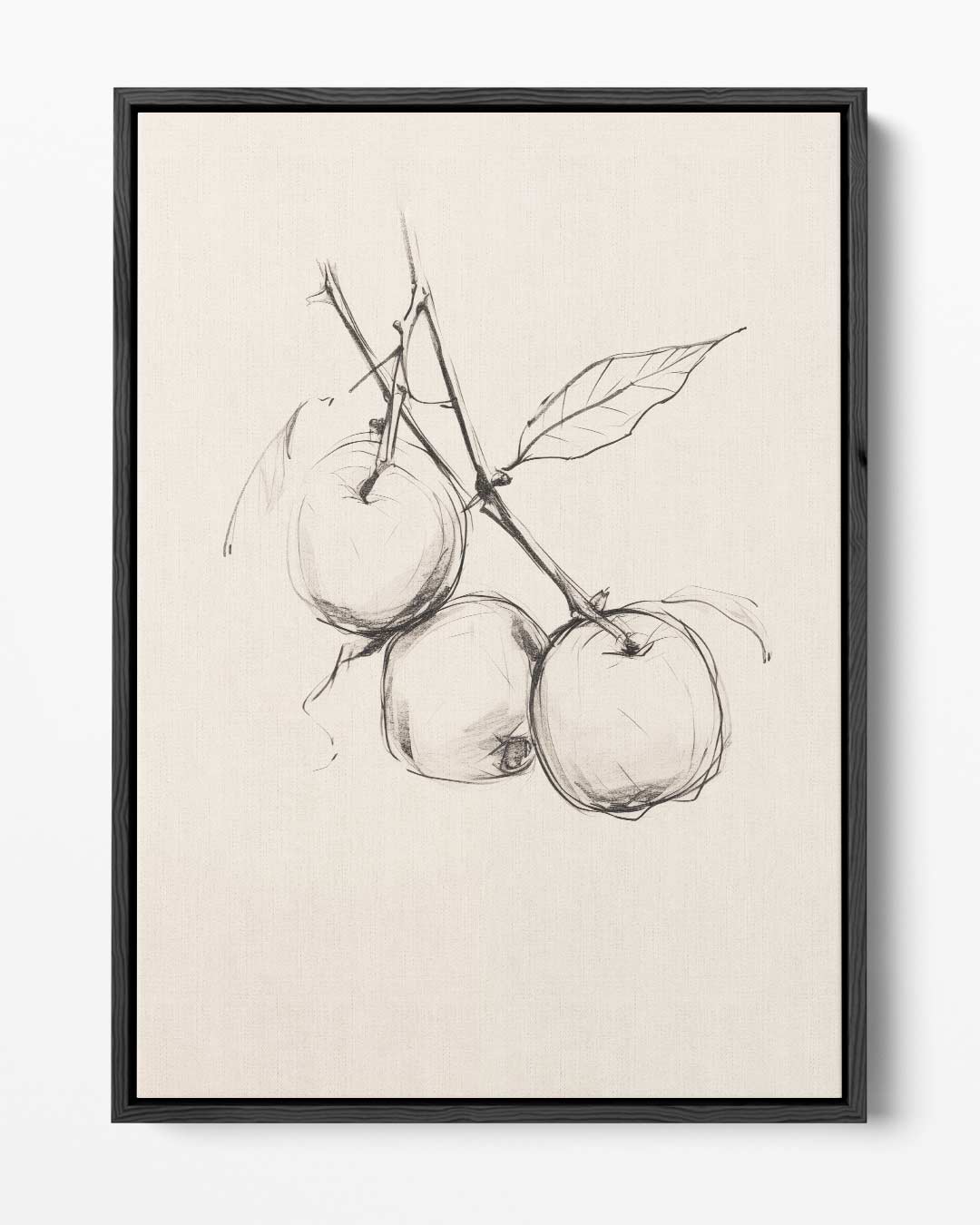 Subtiele Potloodschets van Appeltak – portret kunstwerk als wanddecoratie