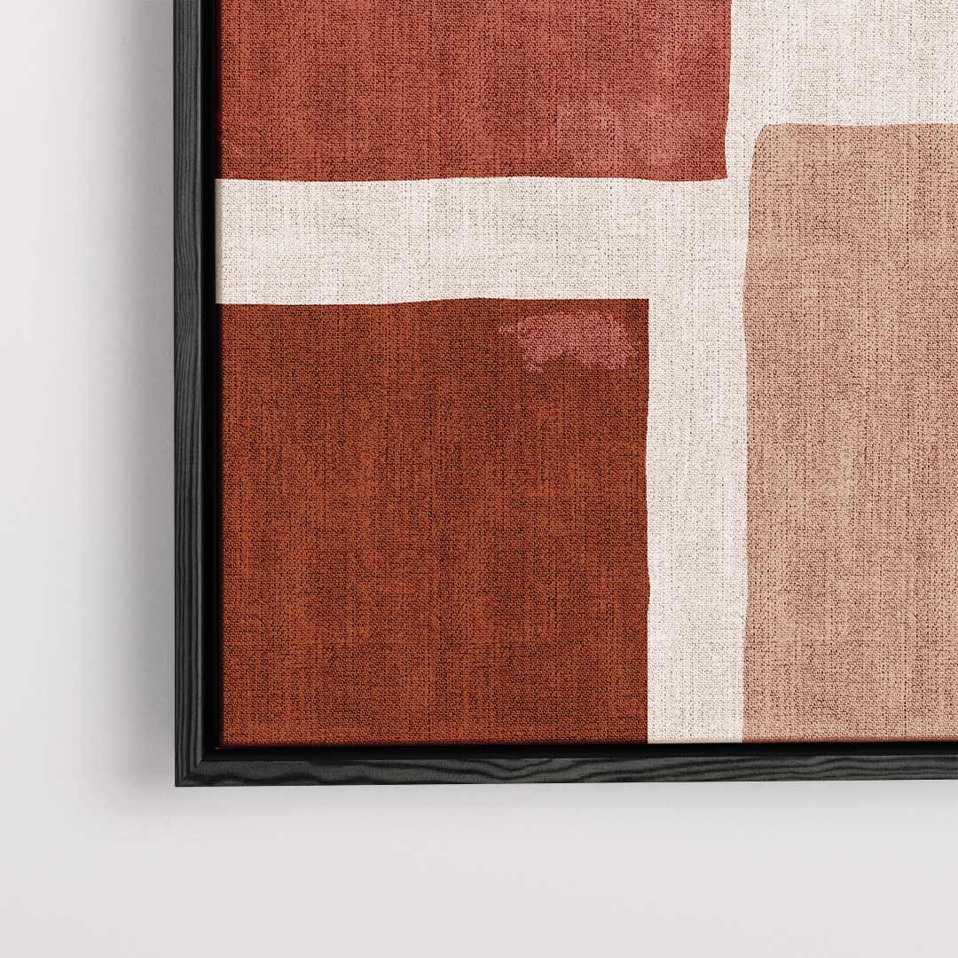 Warm Abstract Grid – dibond kunstwerk als wanddecoratie