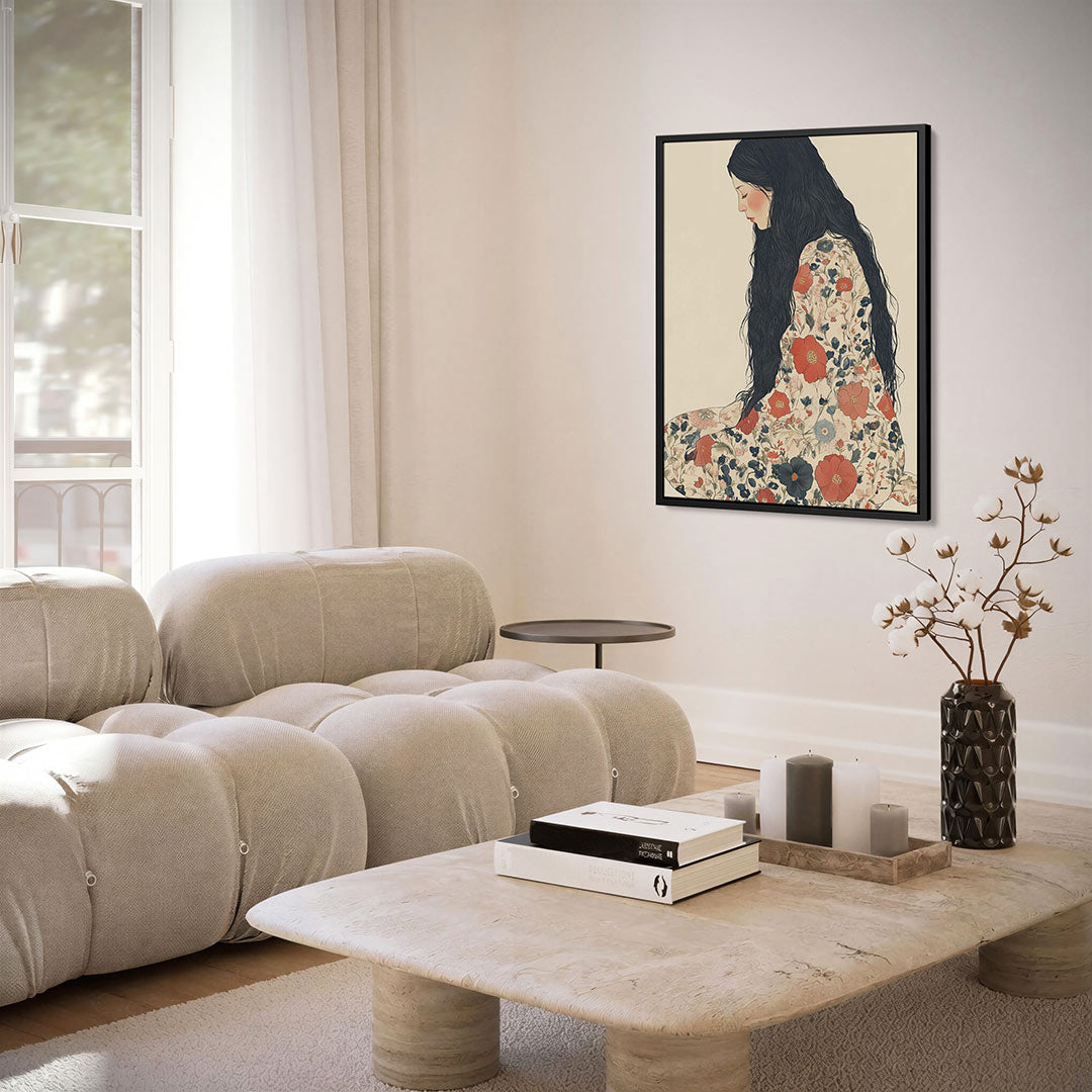 Florale dromerigheid – staand wanddecoratie kunstwerk