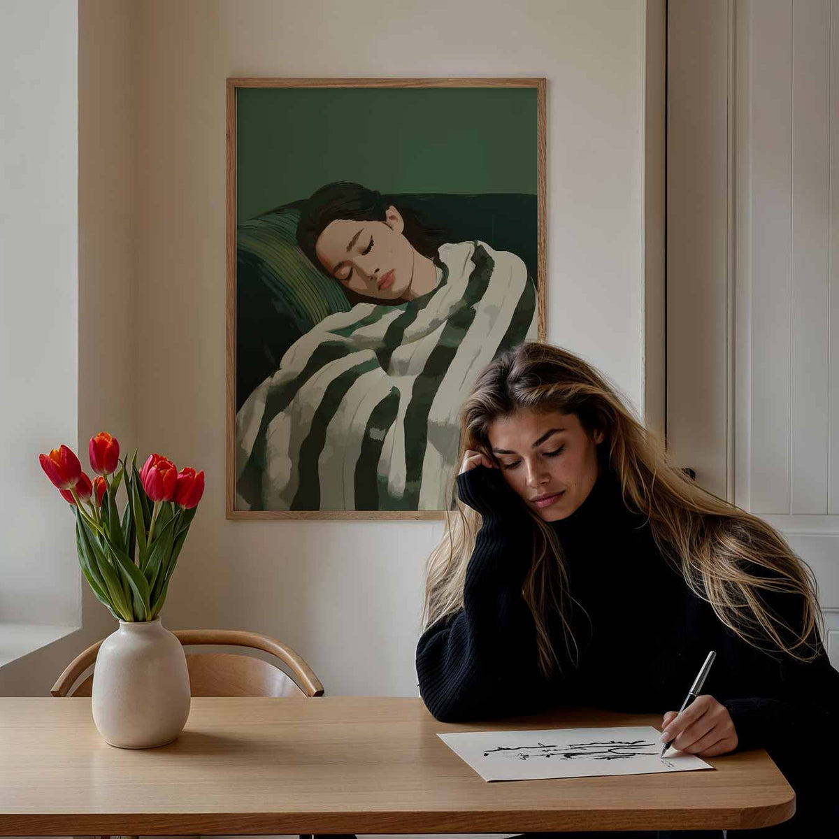 Dromerige Rustgevende – staande muurposter met zomerse uitstraling