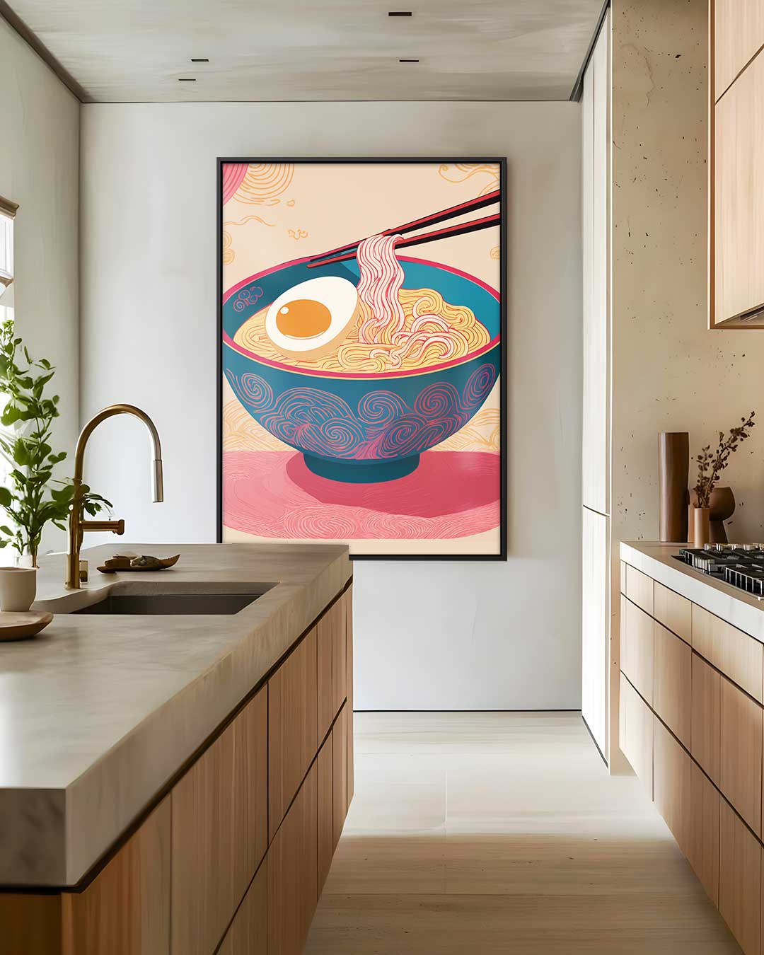 Stijlvolle Ramen Illustratie – staand kunstwerk voor modern interieur