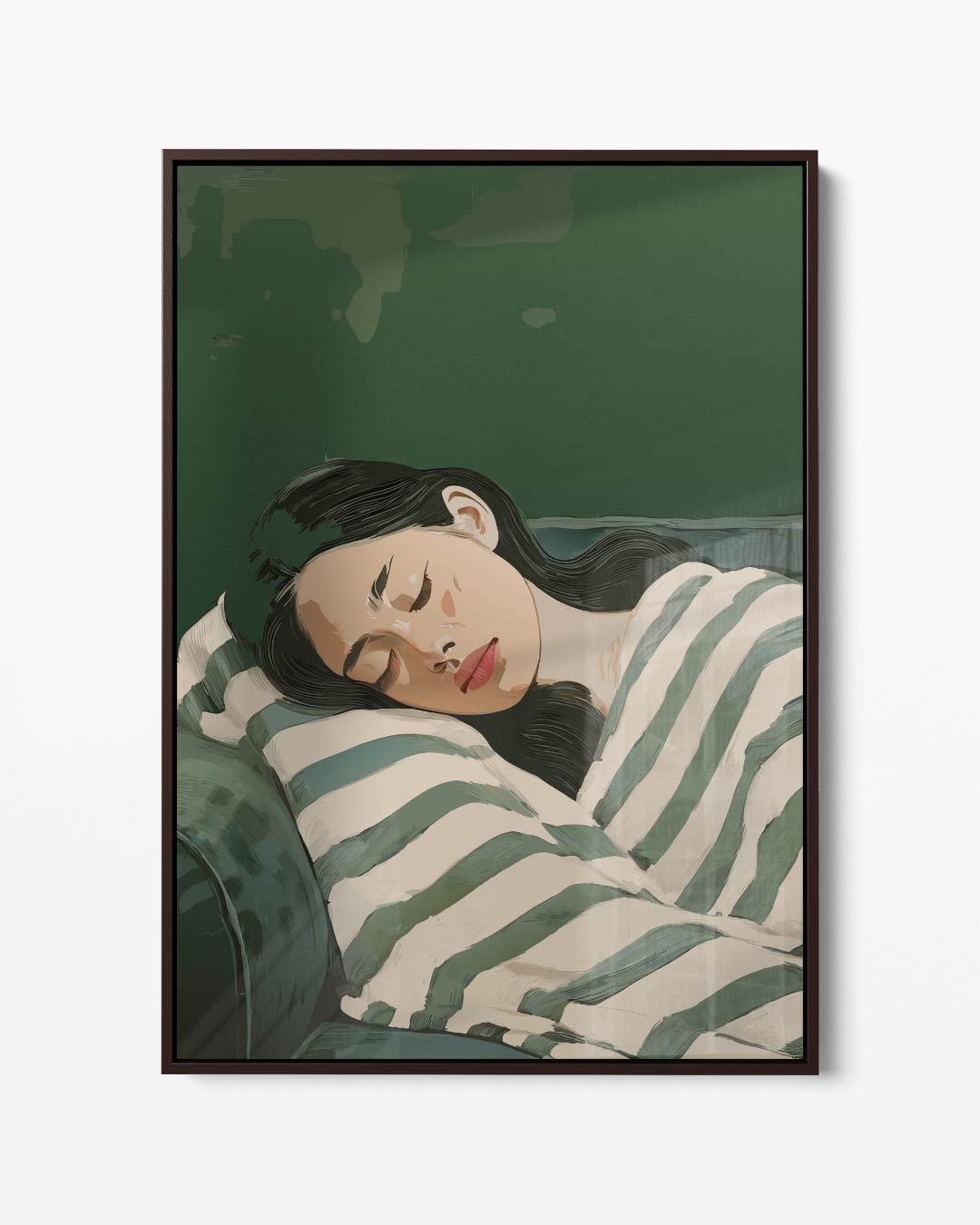 Dromerige Rust – portret kunstwerk als wanddecoratie