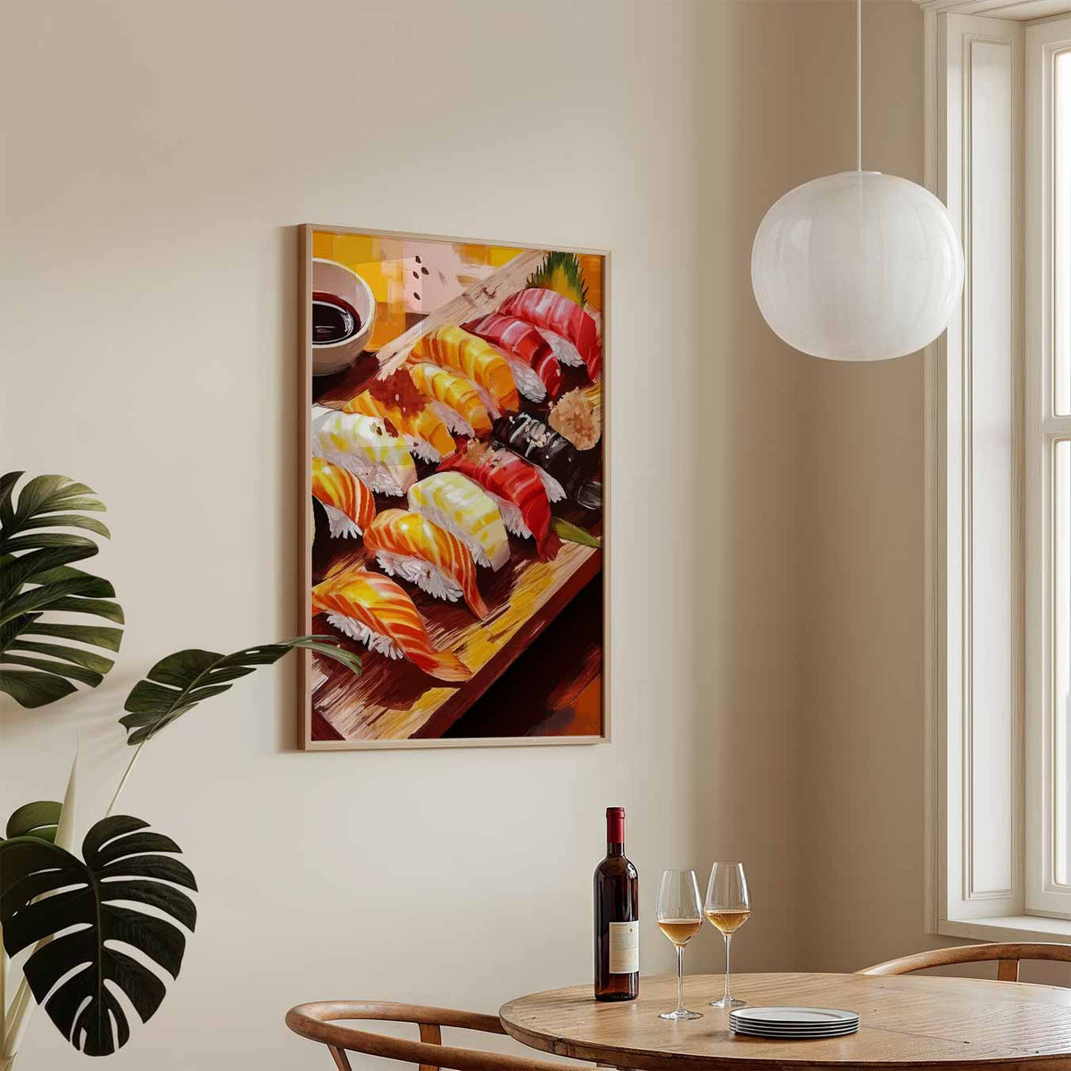 Sushi Liefde – staande keuken wanddecoratie van WallArtistic
