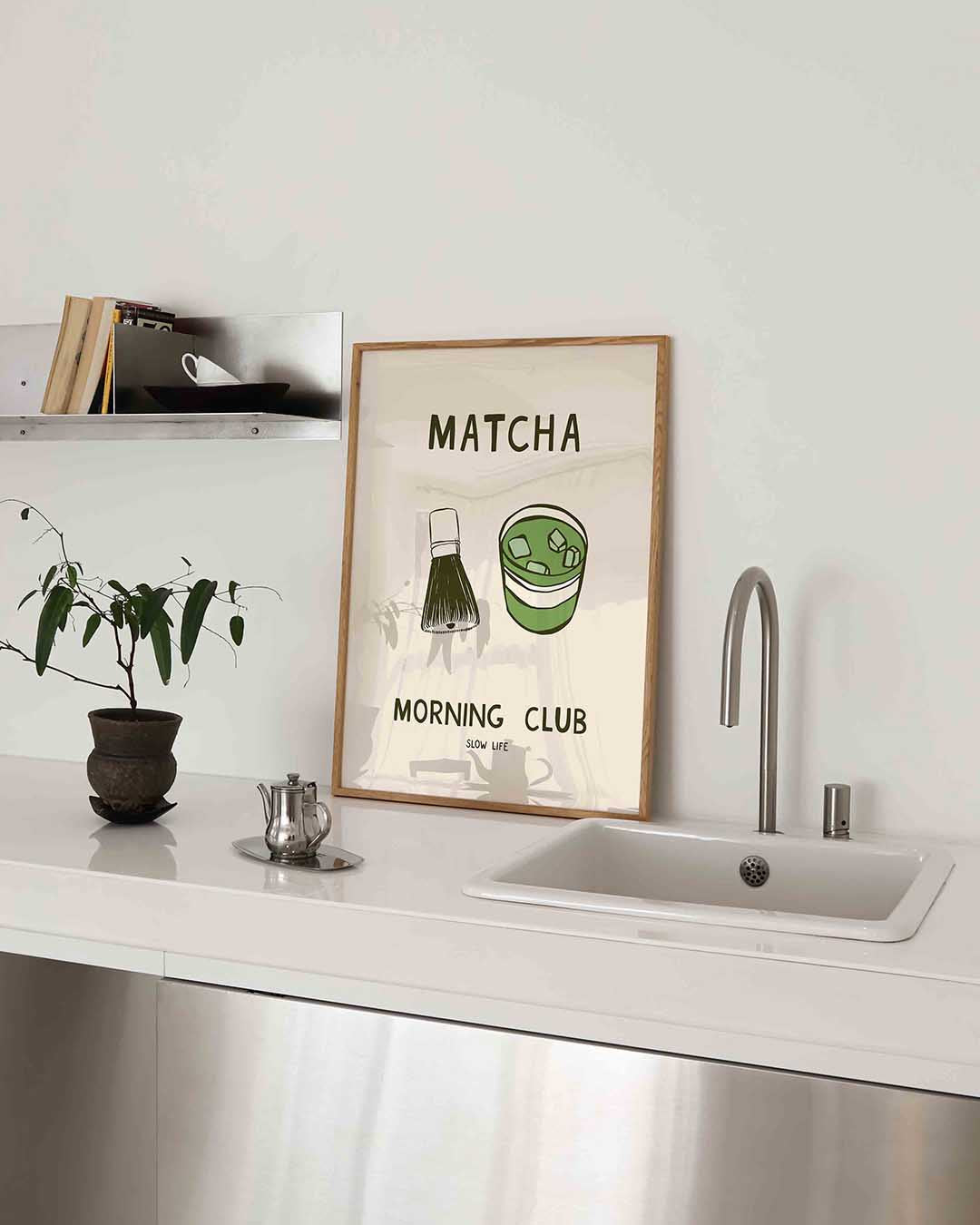 Matcha morning club – Aziatische poster in staand formaat