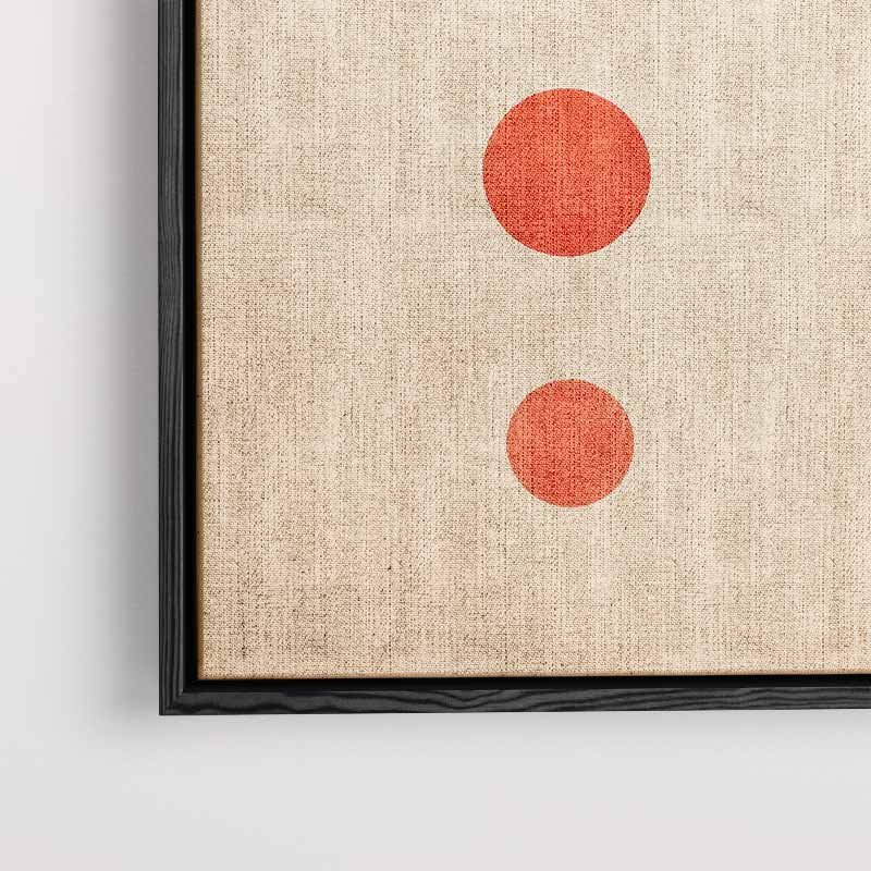 Minimalistisch Rood Cirkelkunstwerk – modern portret kunstwerk van WallArtistic
