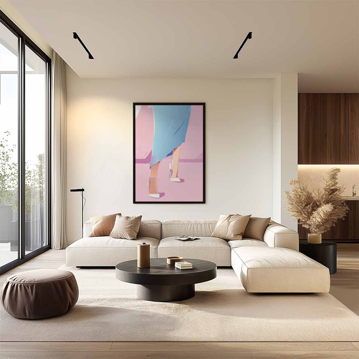 Elegantie in Pastel – plexiglas wanddecoratie in portret formaat